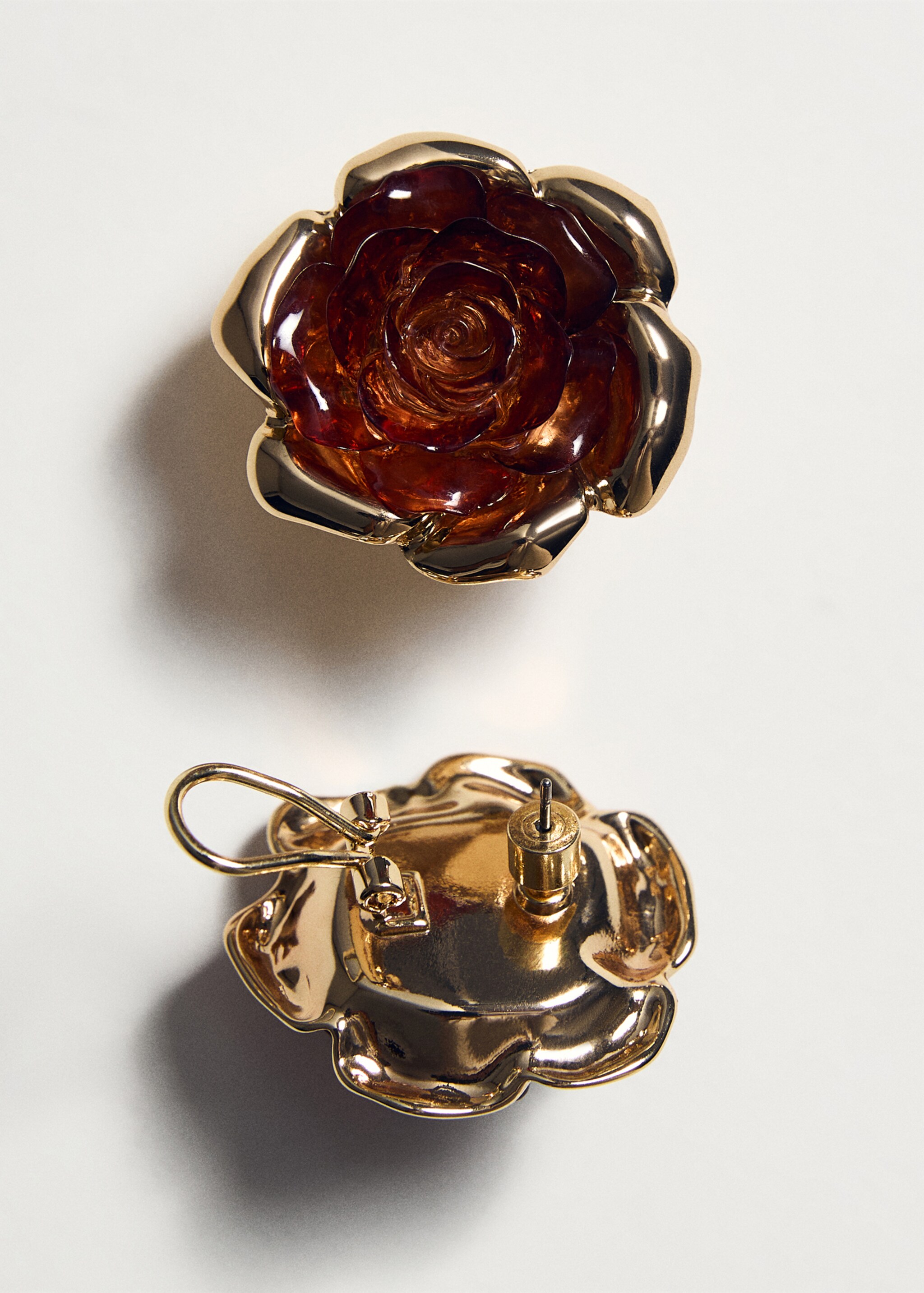 Pendientes flor combinada - Detalle del artículo 5, Marrón. Ref: 17006008-00.