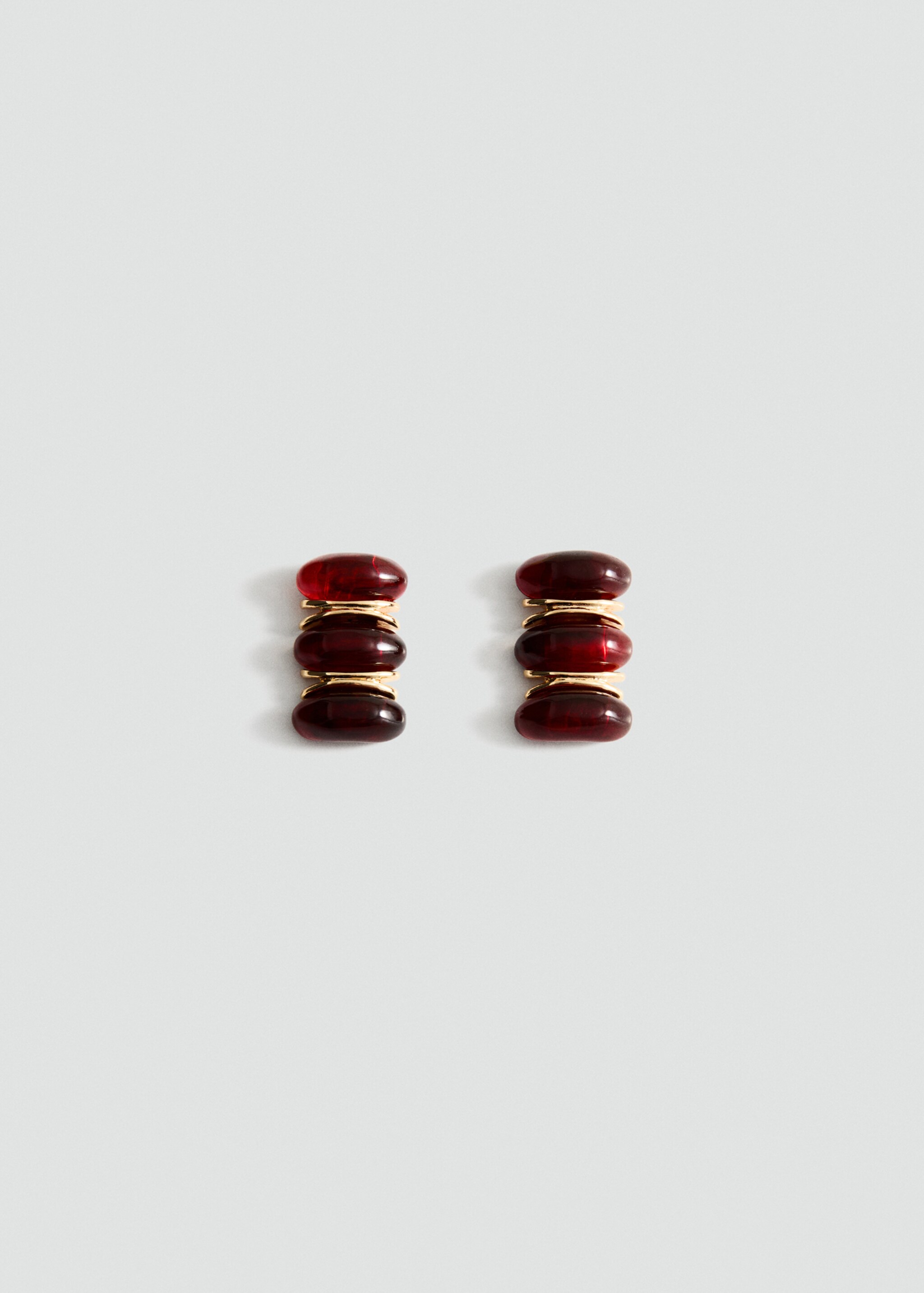 Pendientes espiral relieve - Artículo sin modelo, Granate. Ref: 17006009-00.