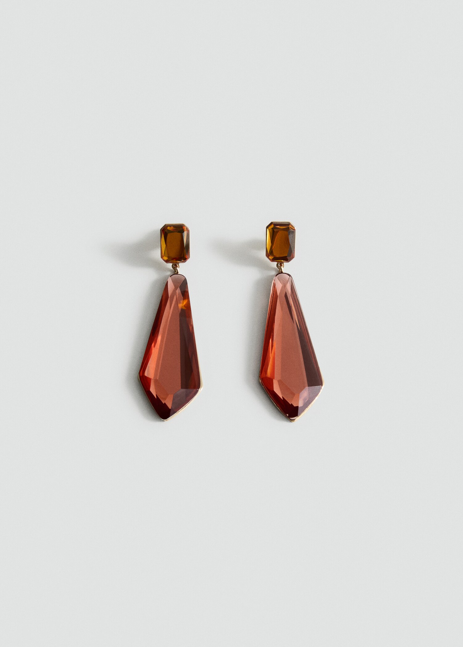 Bicolour pendant earrings - Article without model