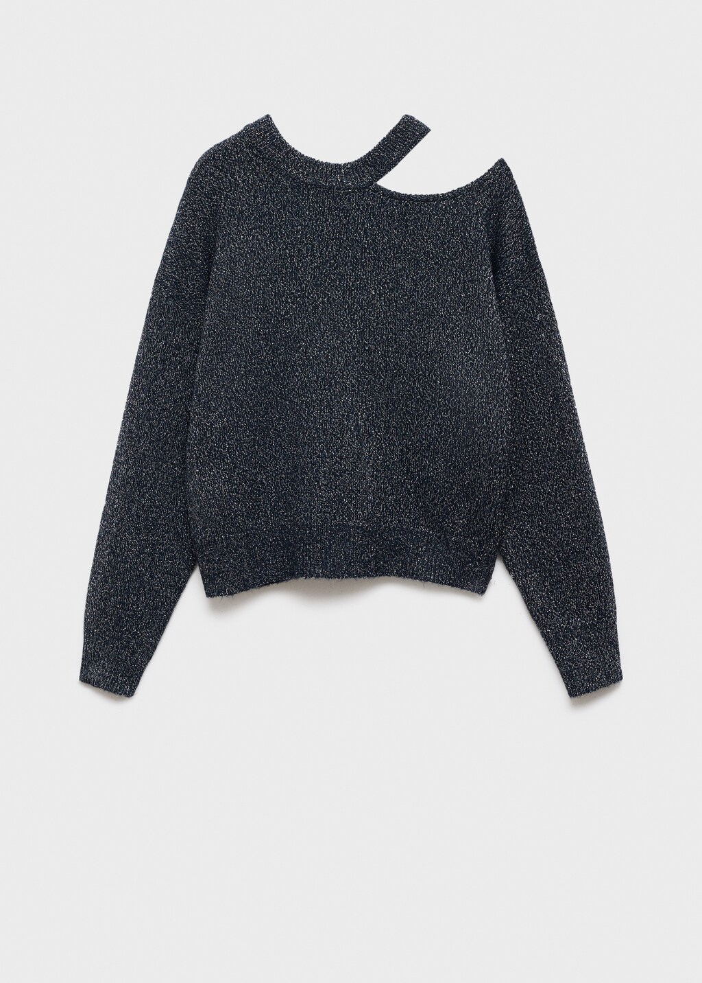 Lurex sweater with cut-out