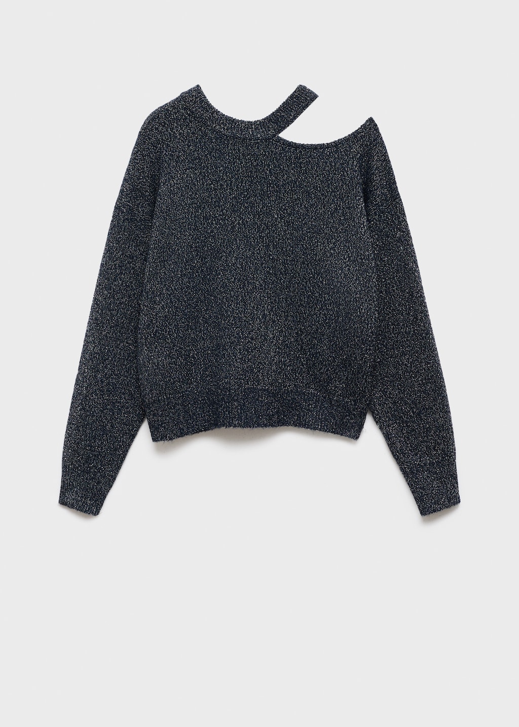 Lurex sweater with cut-out