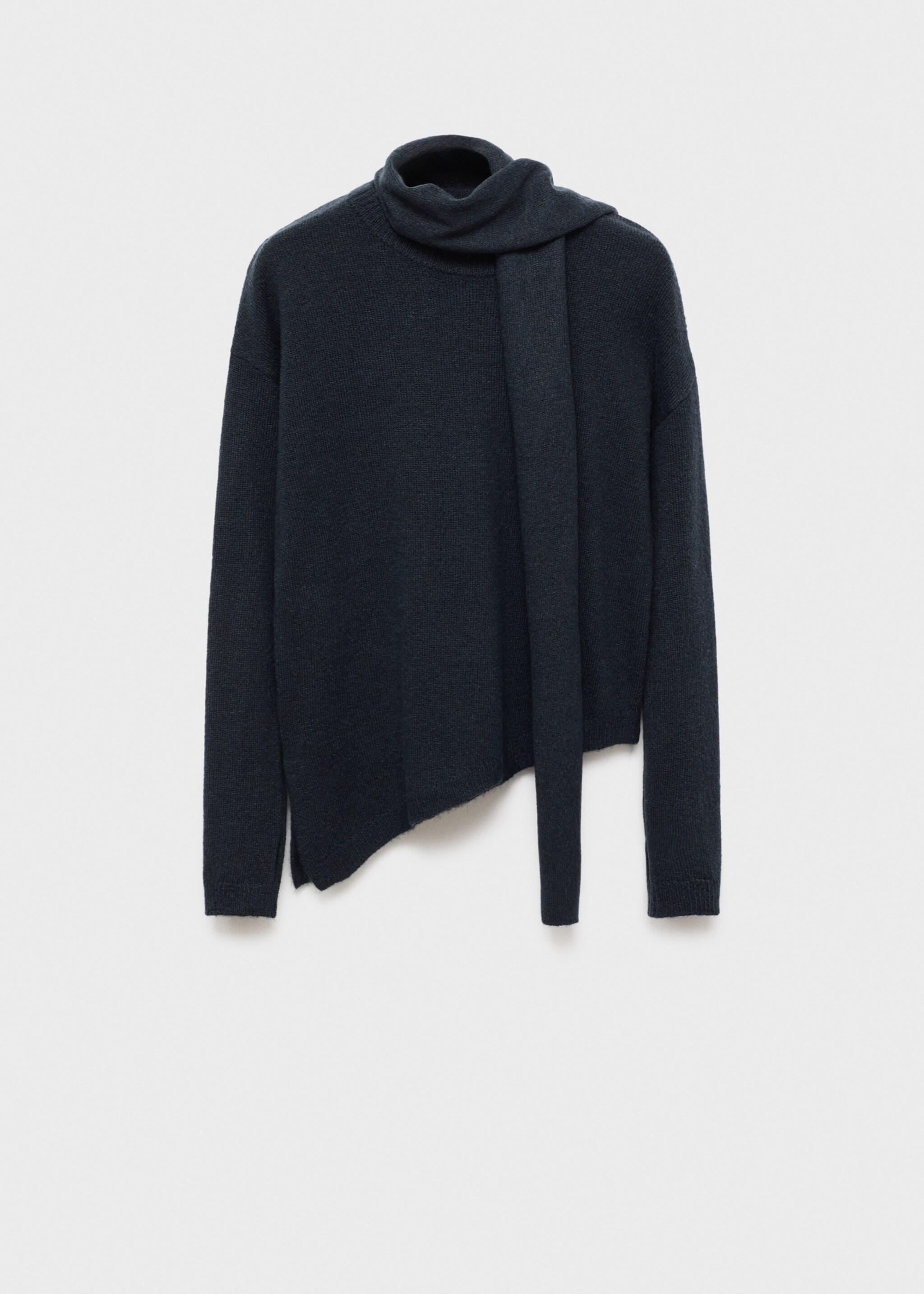Pull-over maille asymétrique - Article sans modèle, Bleu pétrole. Ref: 17006338-00.