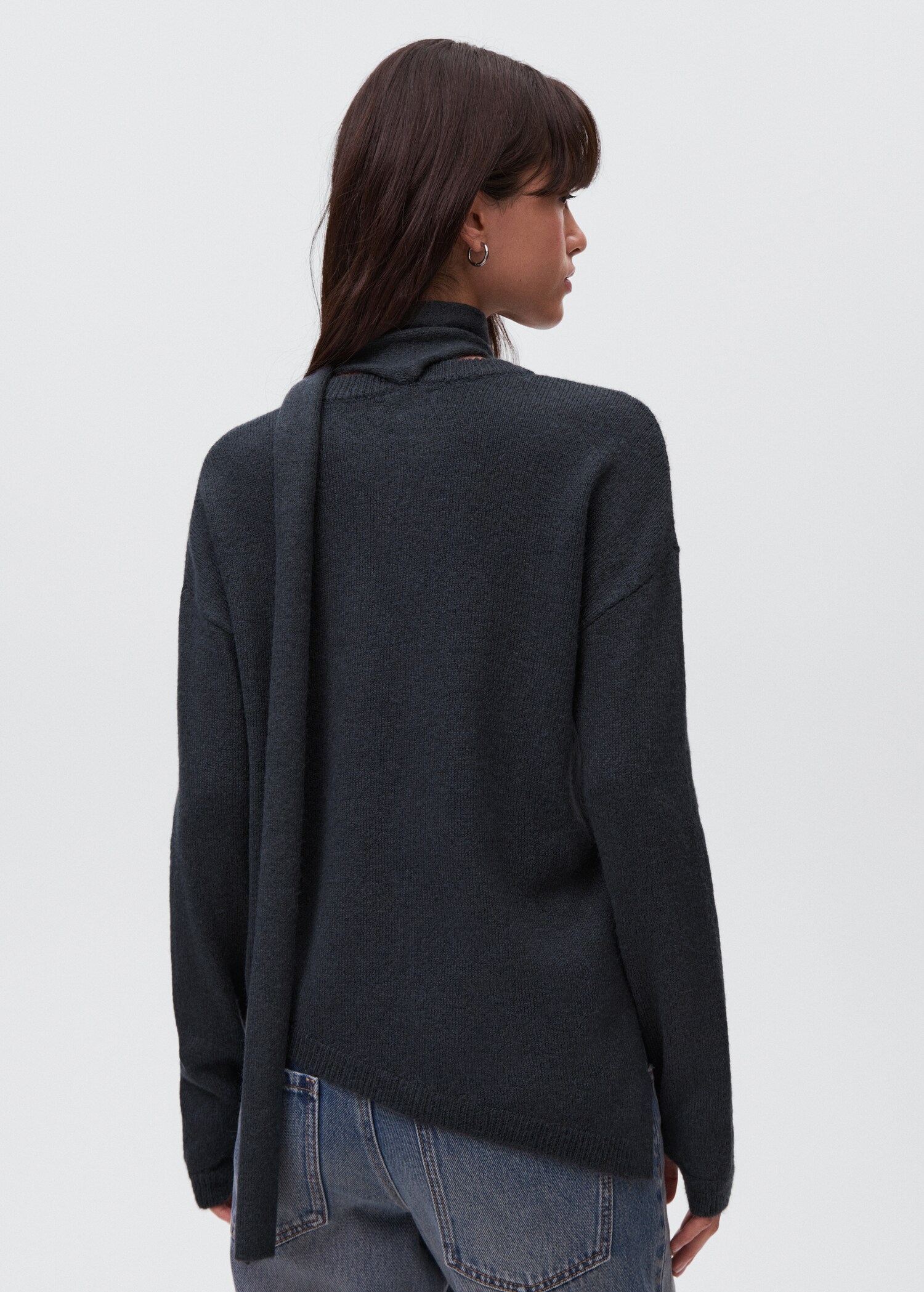 Pull-over maille asymétrique - Verso de l’article
