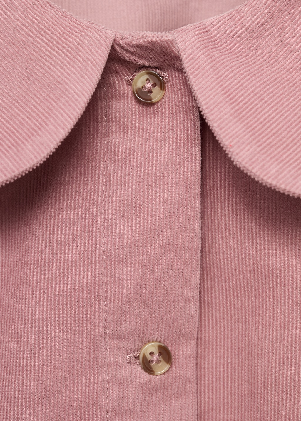 Corduroy blouse with baby collar