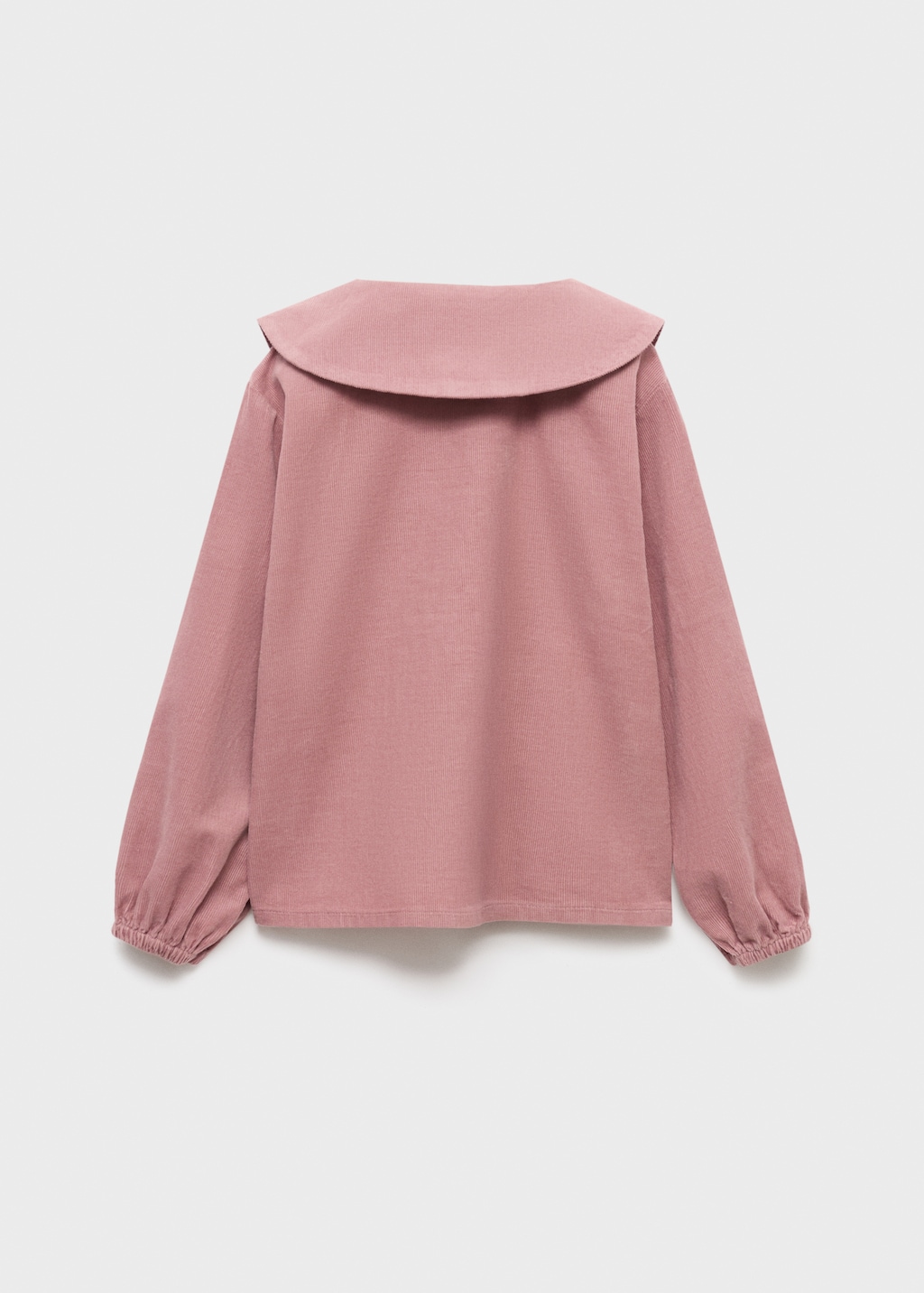 Corduroy blouse with baby collar
