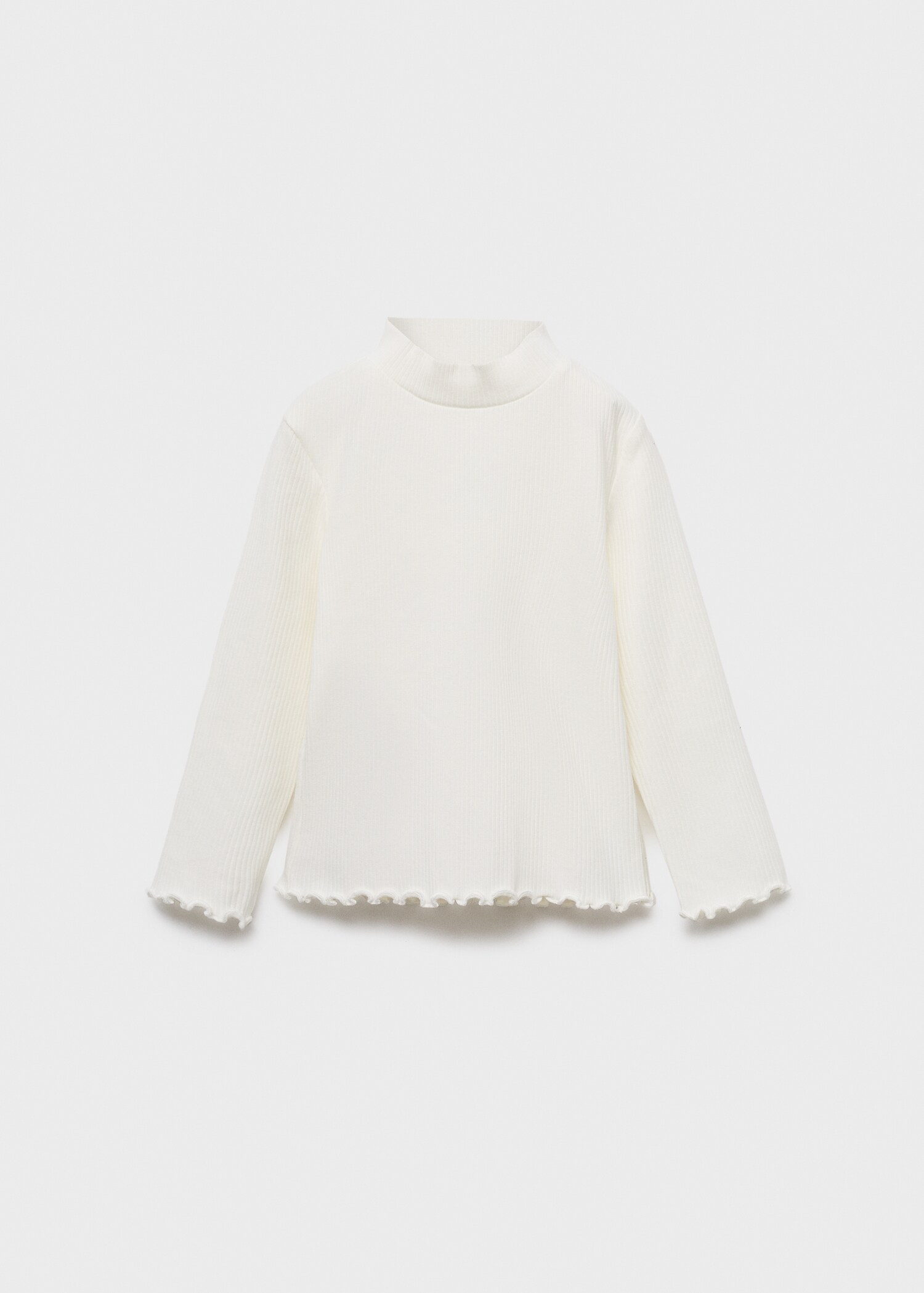Ribbed high neck t-shirt - Article without model
