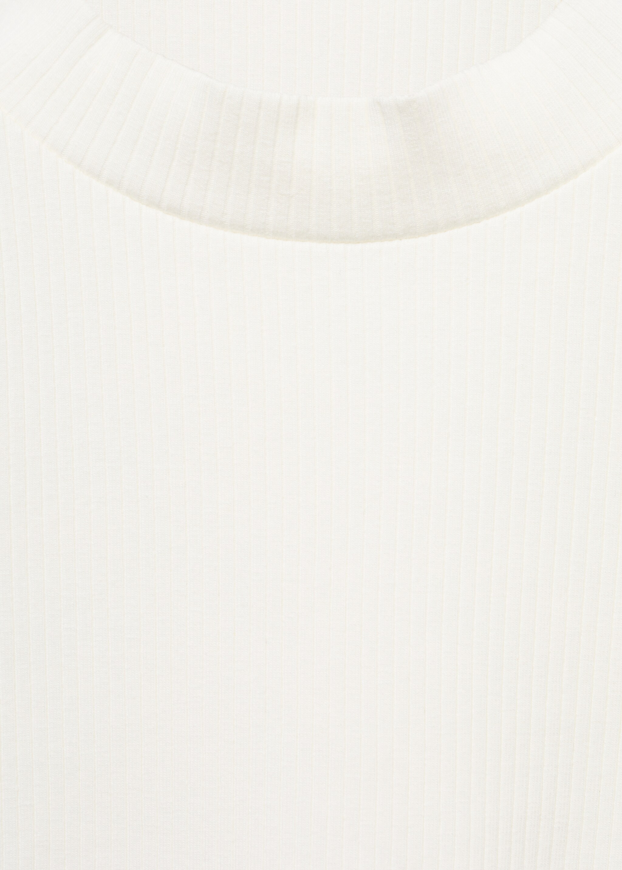 Ribbed high neck t-shirt - Details of the article 8, Off White. Ref: 17006340-00.