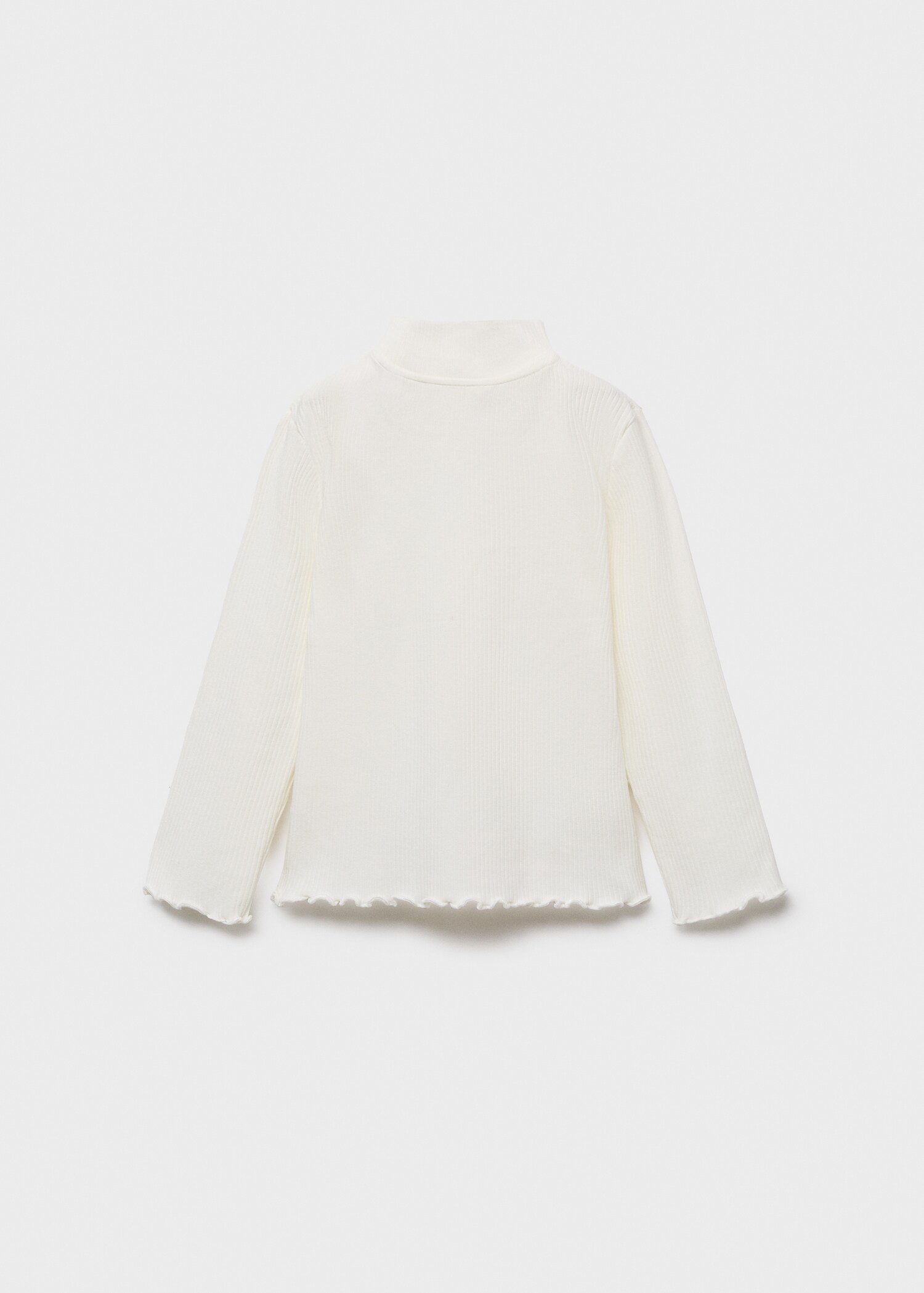 Ribbed high neck t-shirt - Reverse of the article
