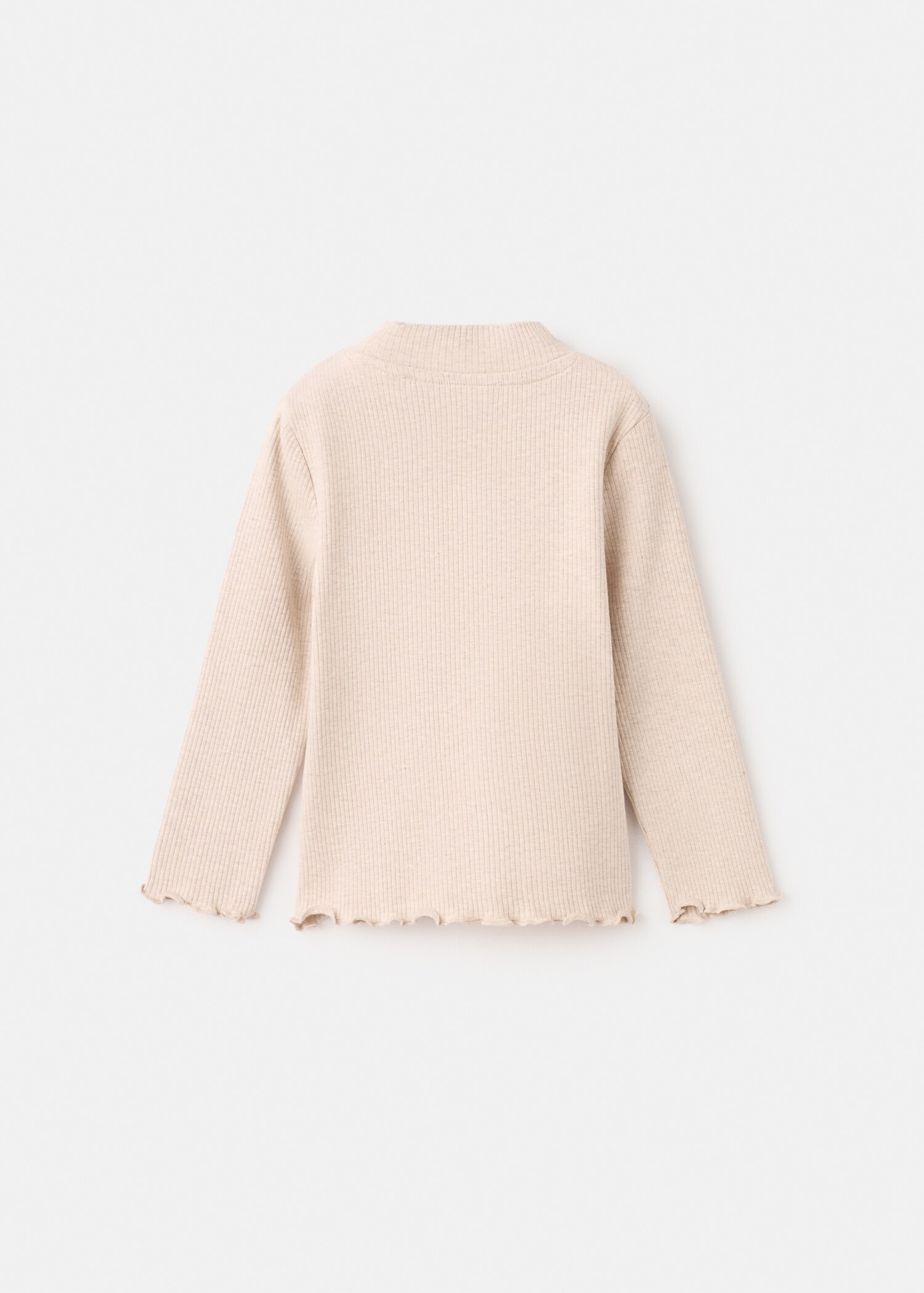 Ribbed high neck t-shirt - Reverse of the article