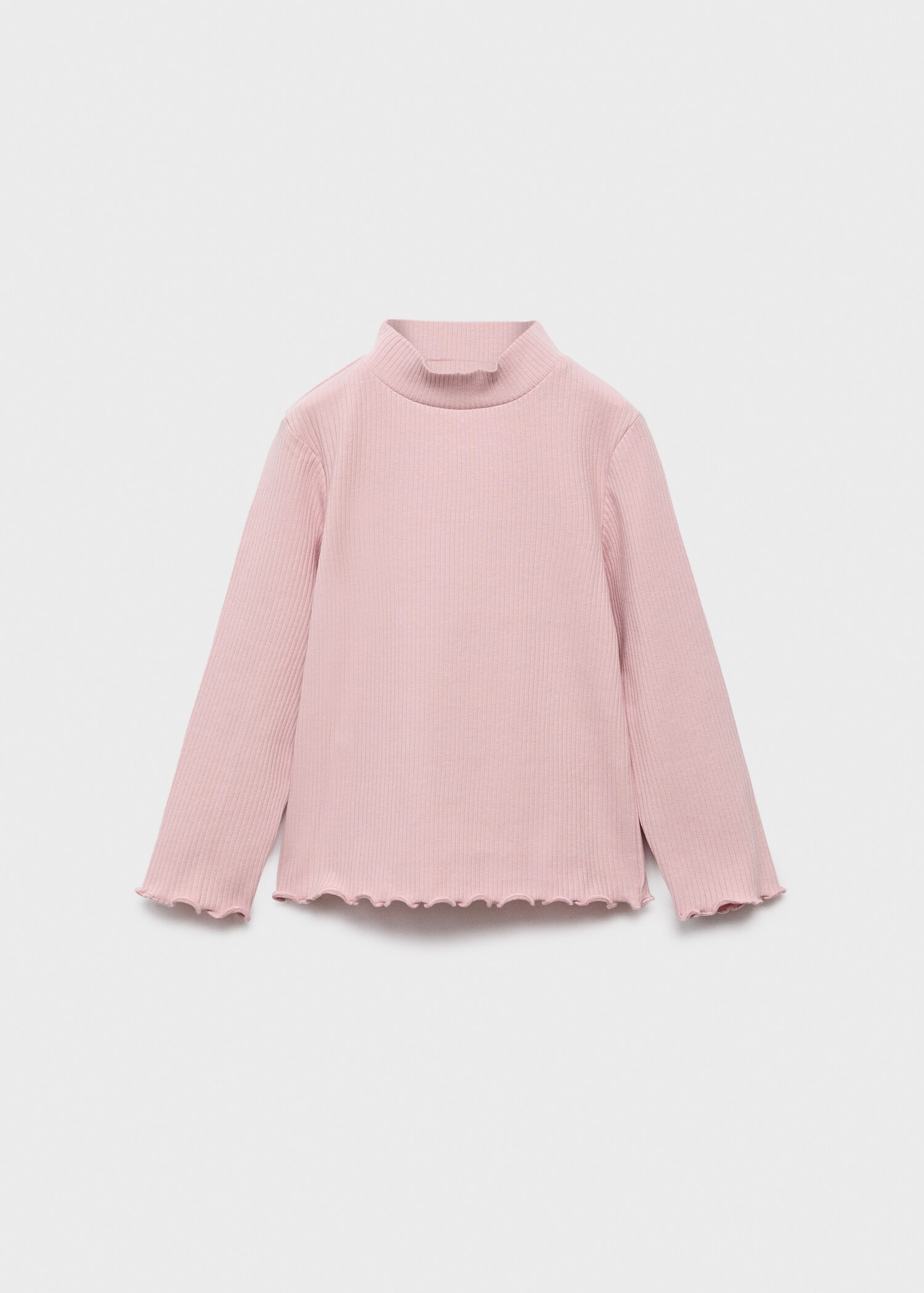 Ribbed high neck t-shirt - Article without model