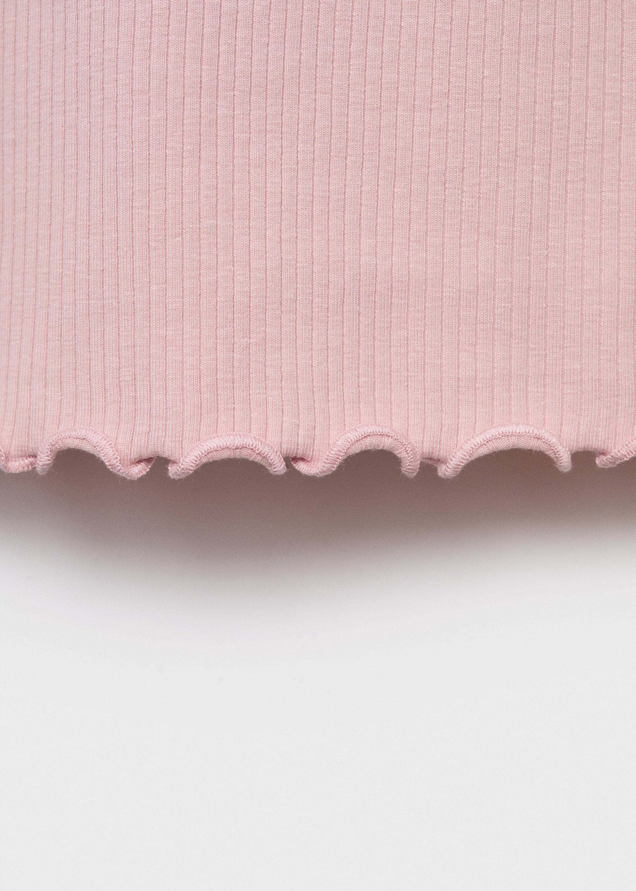 Ribbed high neck t-shirt - Details of the article 0, Pink. Ref: 17006340-00.