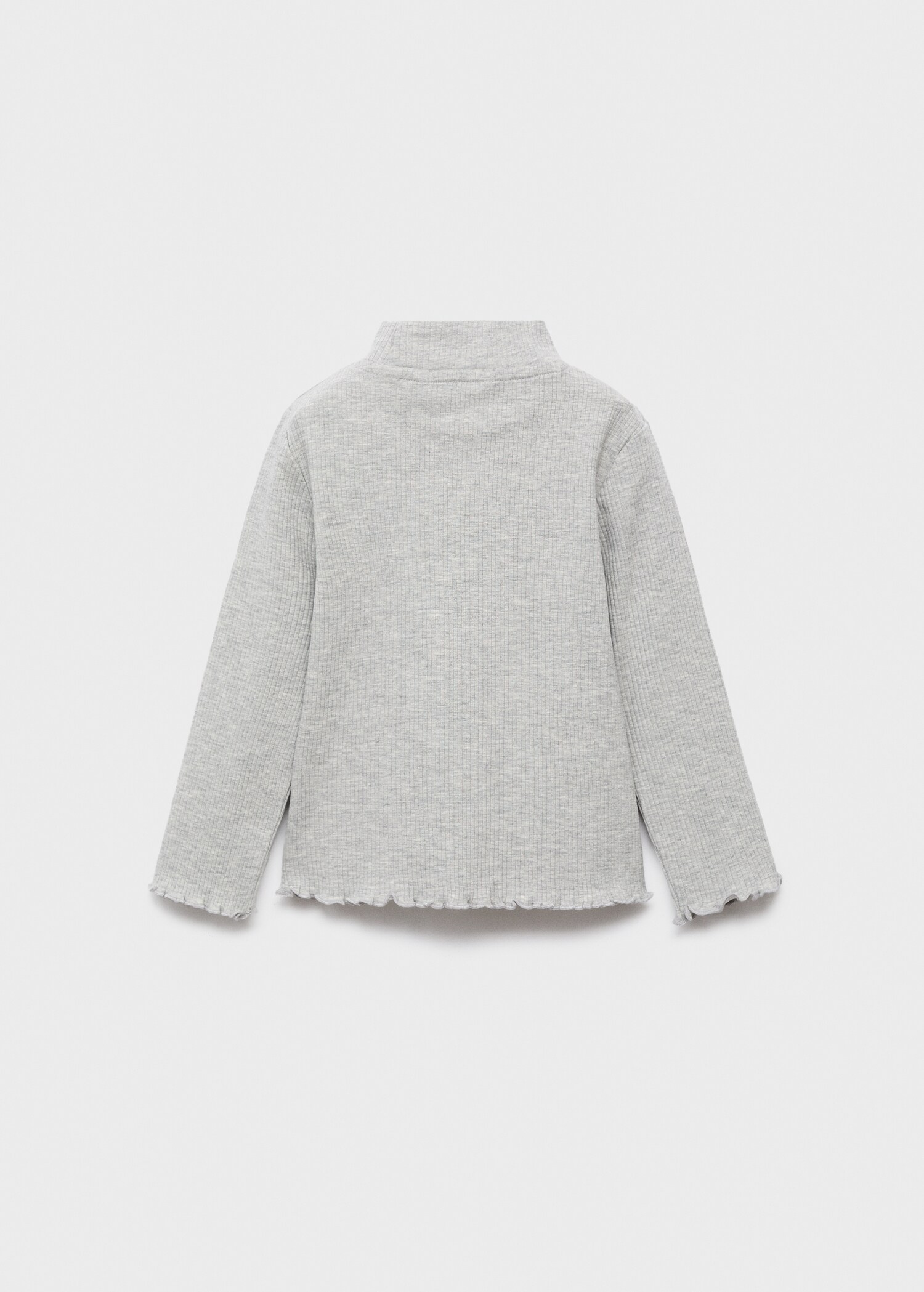 Ribbed high neck t-shirt - Reverse of the article