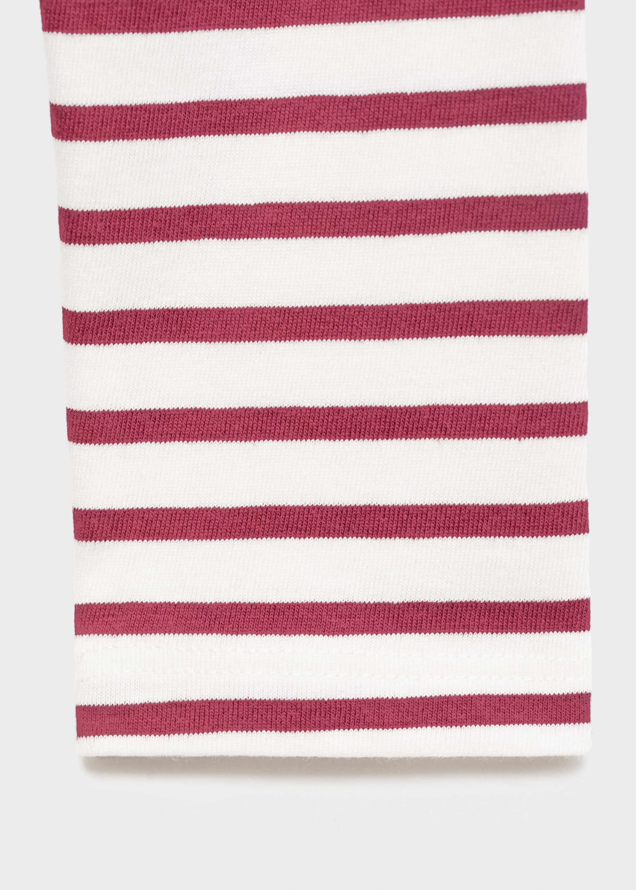 Striped cotton T-shirt - Details of the article 0, Maroon. Ref: 17006343-00.