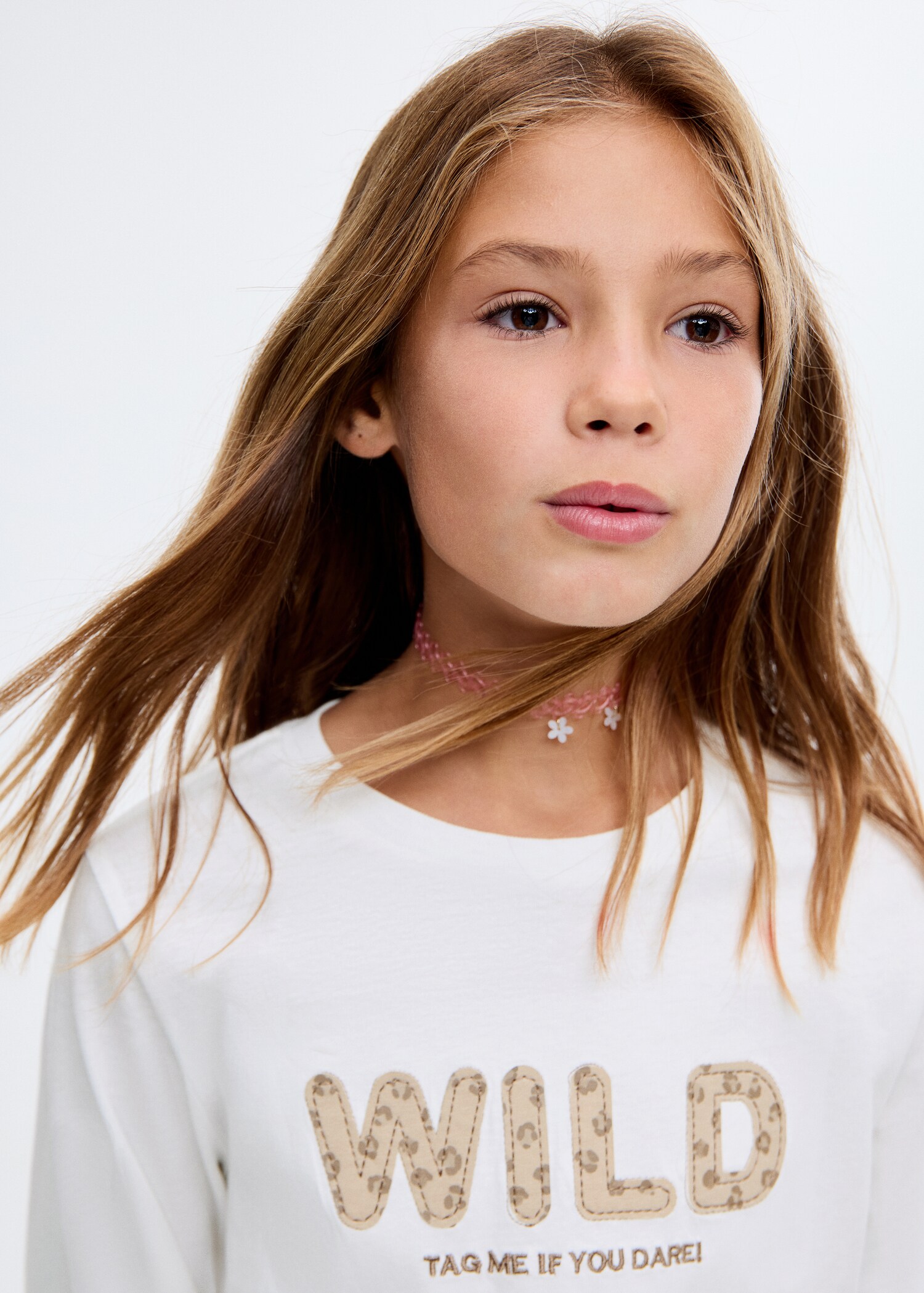 T-skjorte med brodert leopard - Artikkeldetalj 1