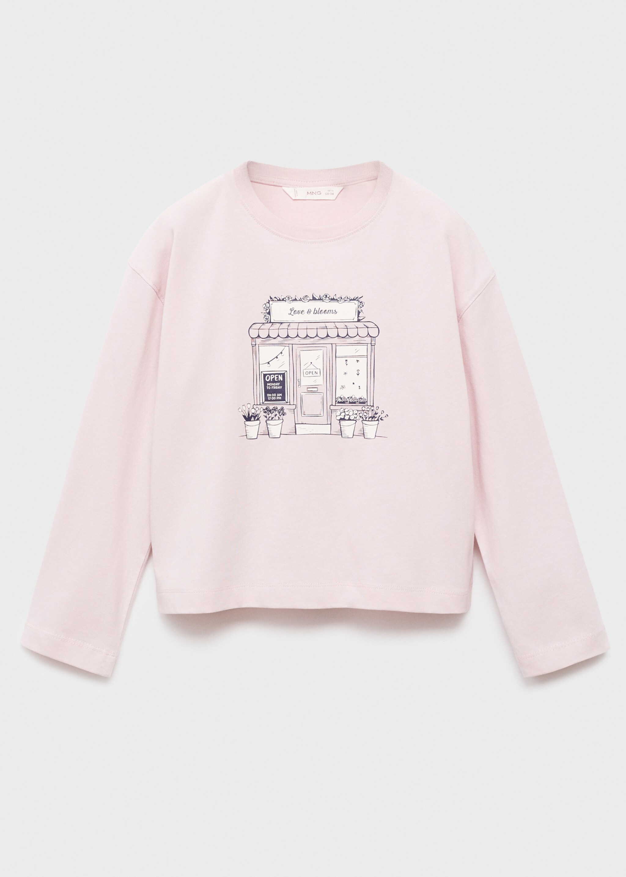 T-shirt manches longues imprimé - Article sans modèle, Violet clair/pastel. Ref: 17006346-00.