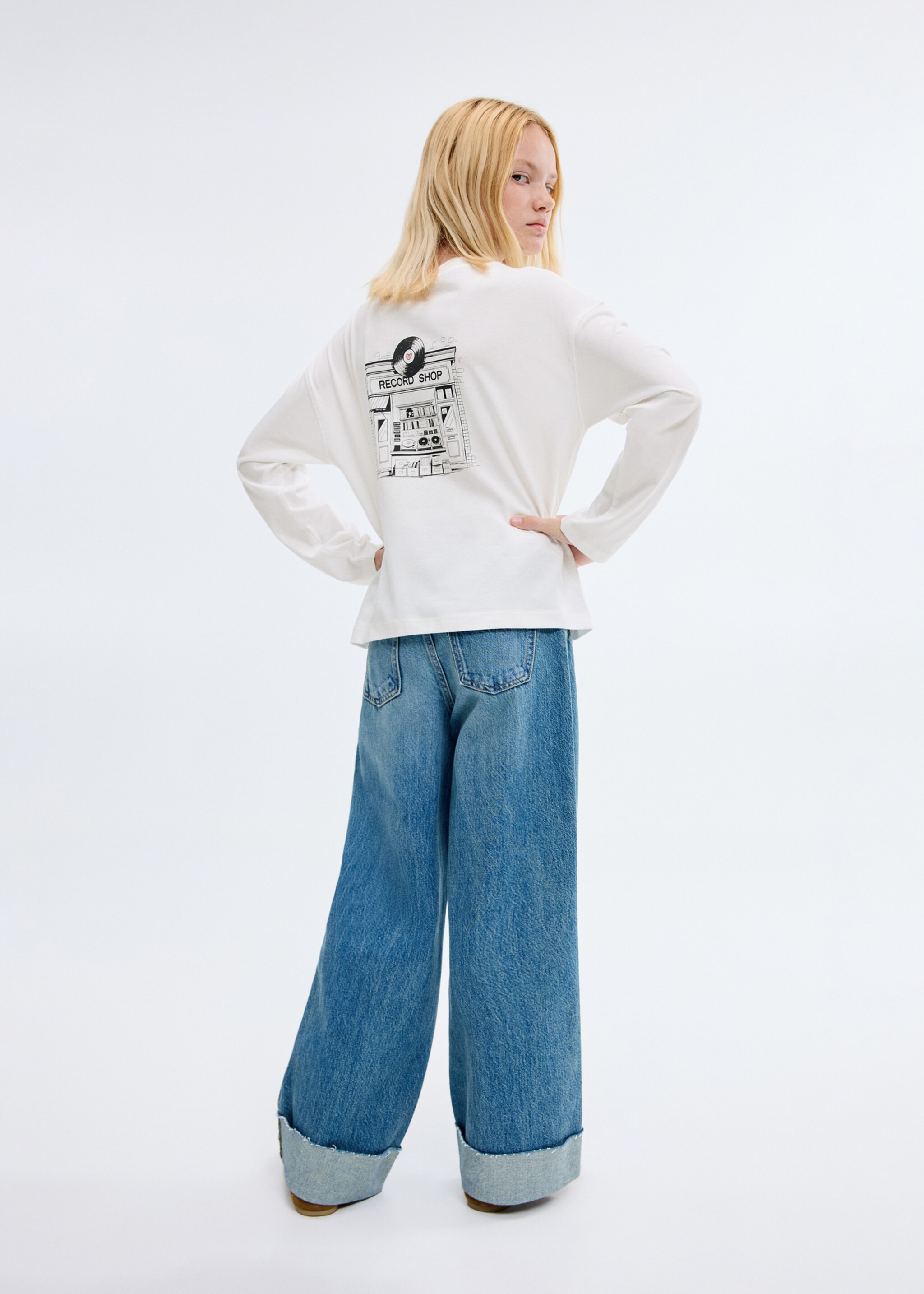 Printed cotton-blend T-shirt - Medium plane, Off White. Ref: 17006347-00.