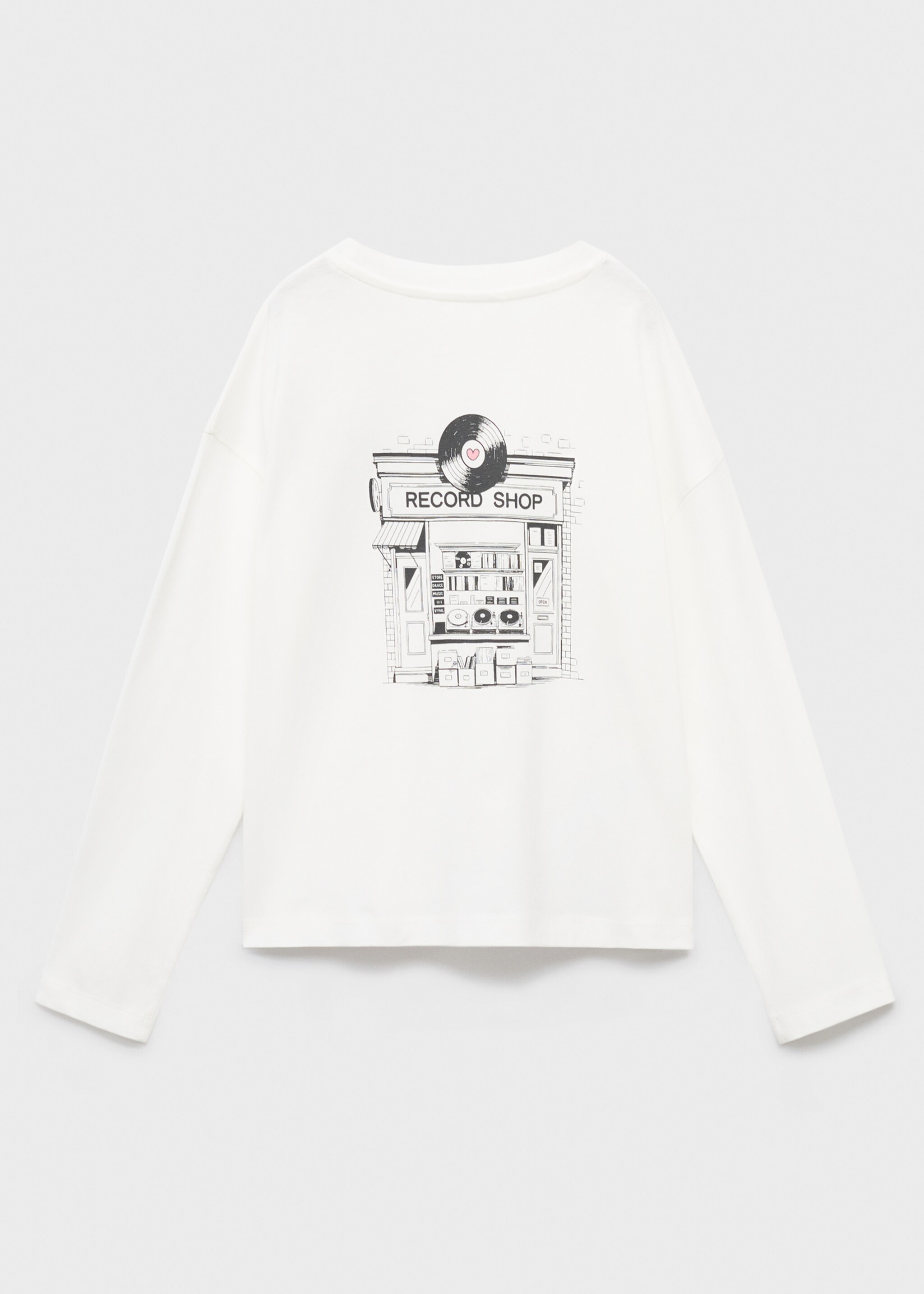 Printed cotton-blend T-shirt - Reverse of the article, Off White. Ref: 17006347-00.