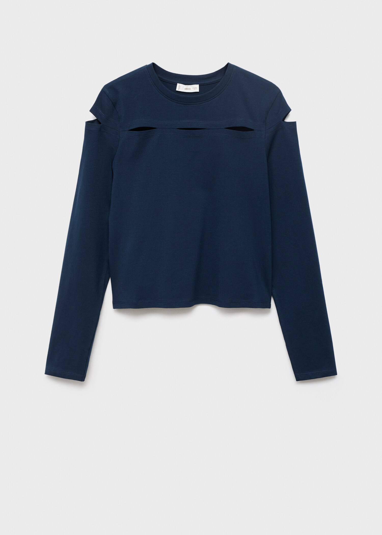 Cotton t-shirt with cut-out - Article without model