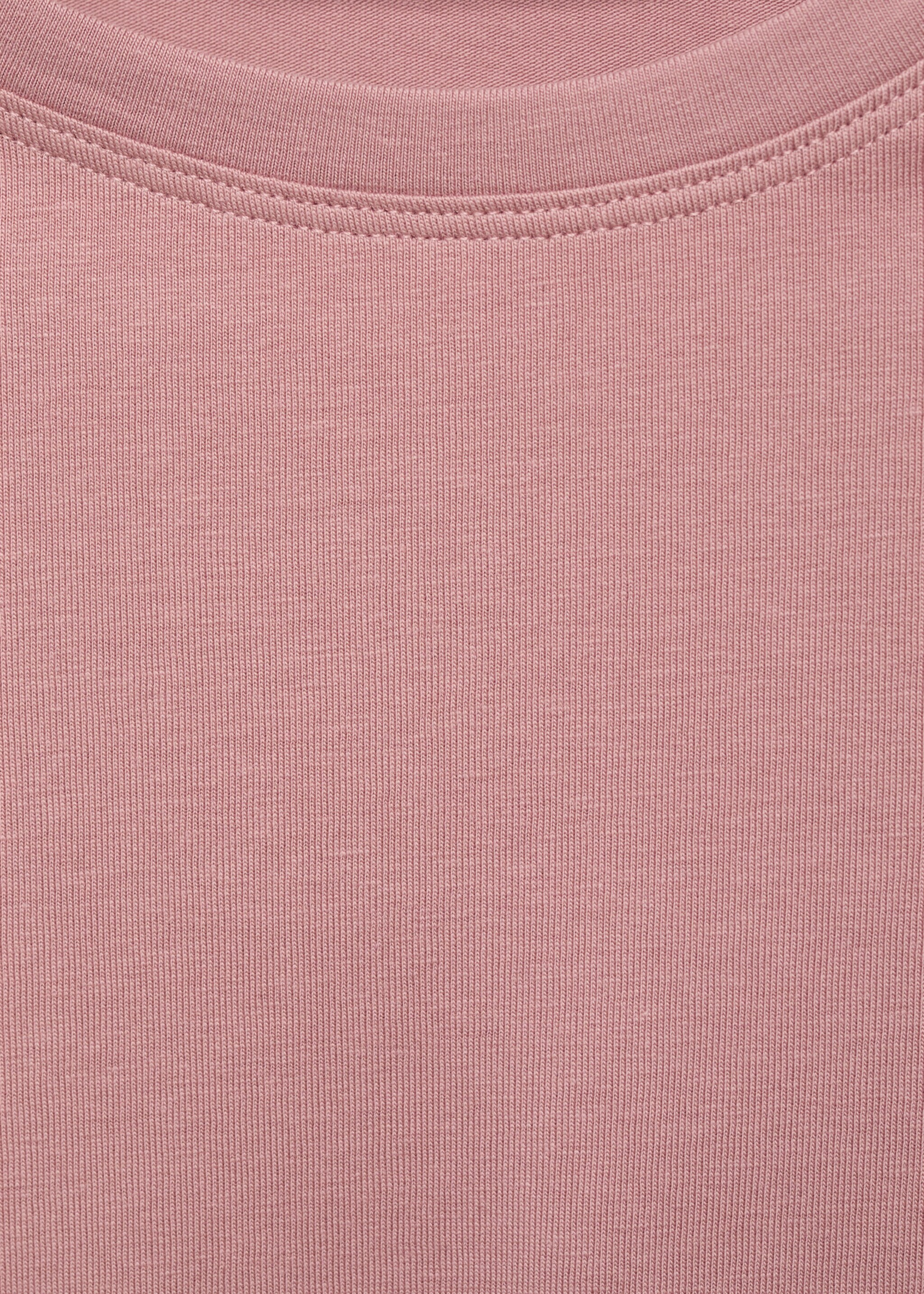 Cut-out t-shirt - Details of the article 0, Pink. Ref: 17006350-00.