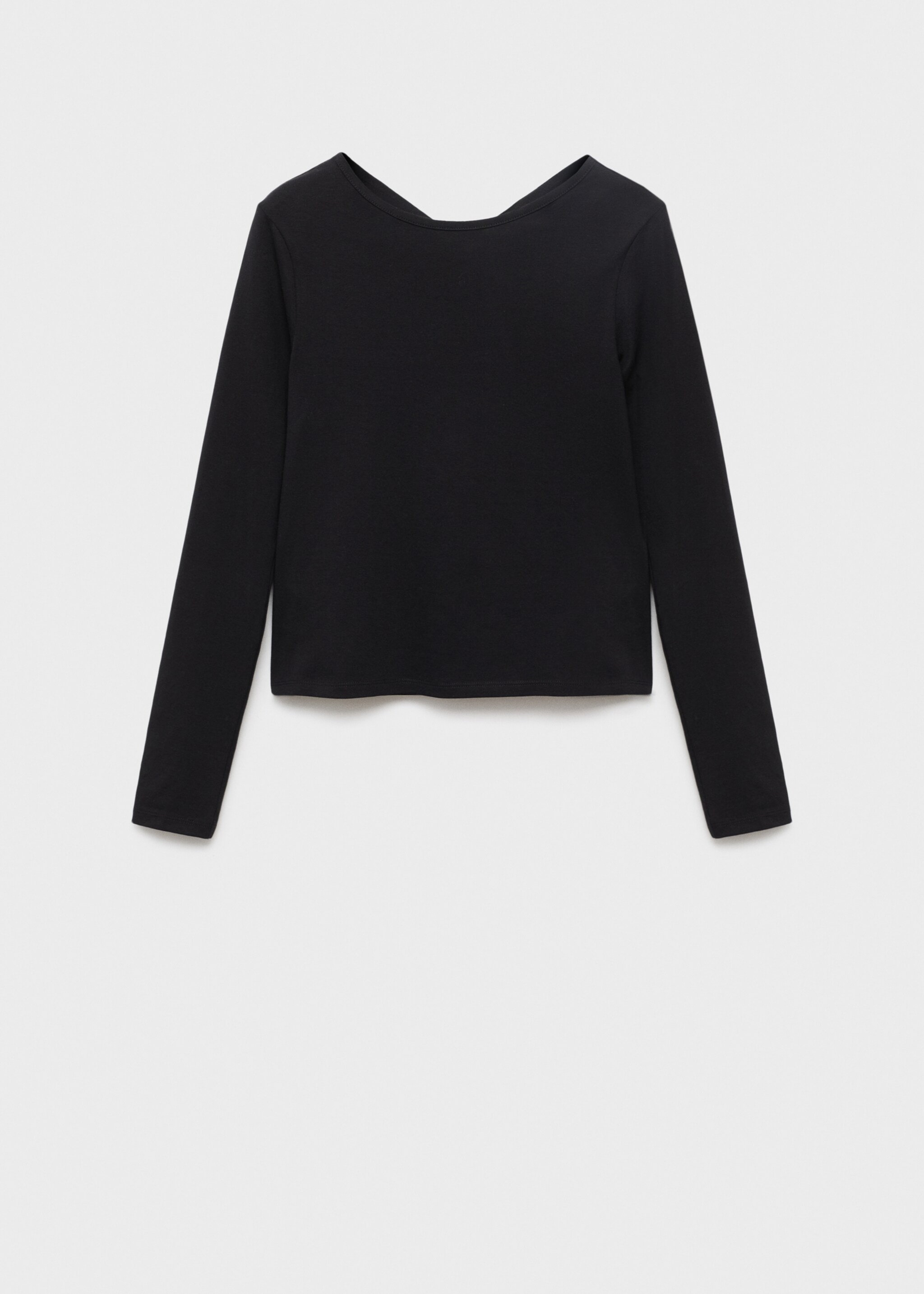T-shirt with open back - Article without model, Black. Ref: 17006351-00.