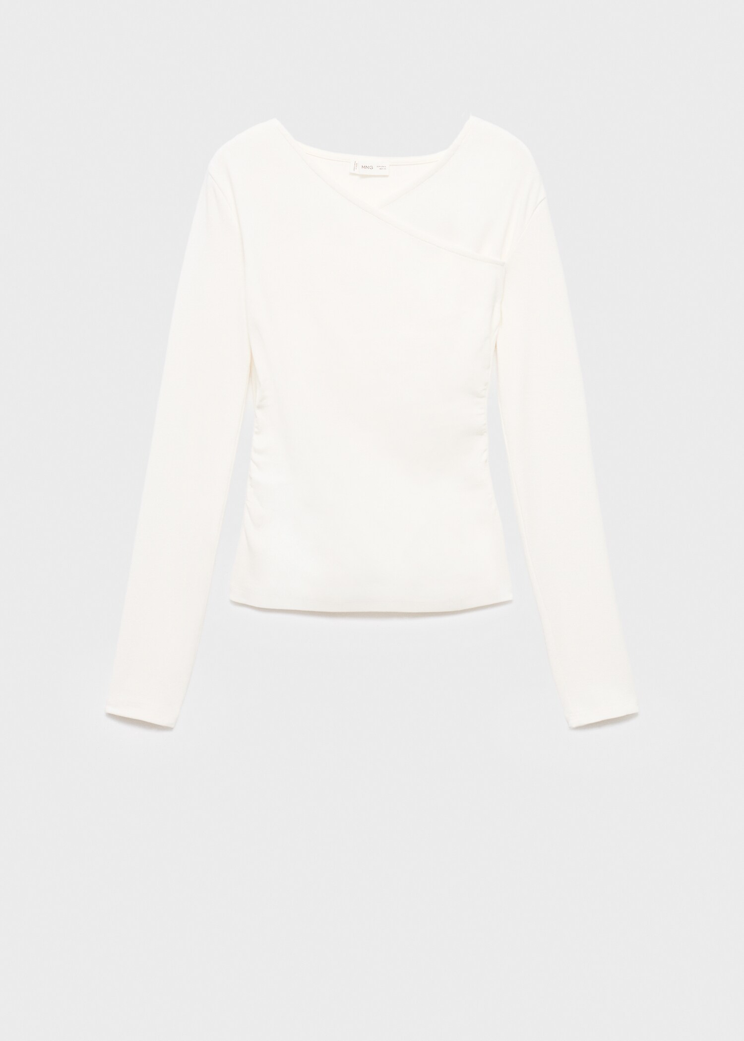 Gathered cotton t-shirt - Article without model