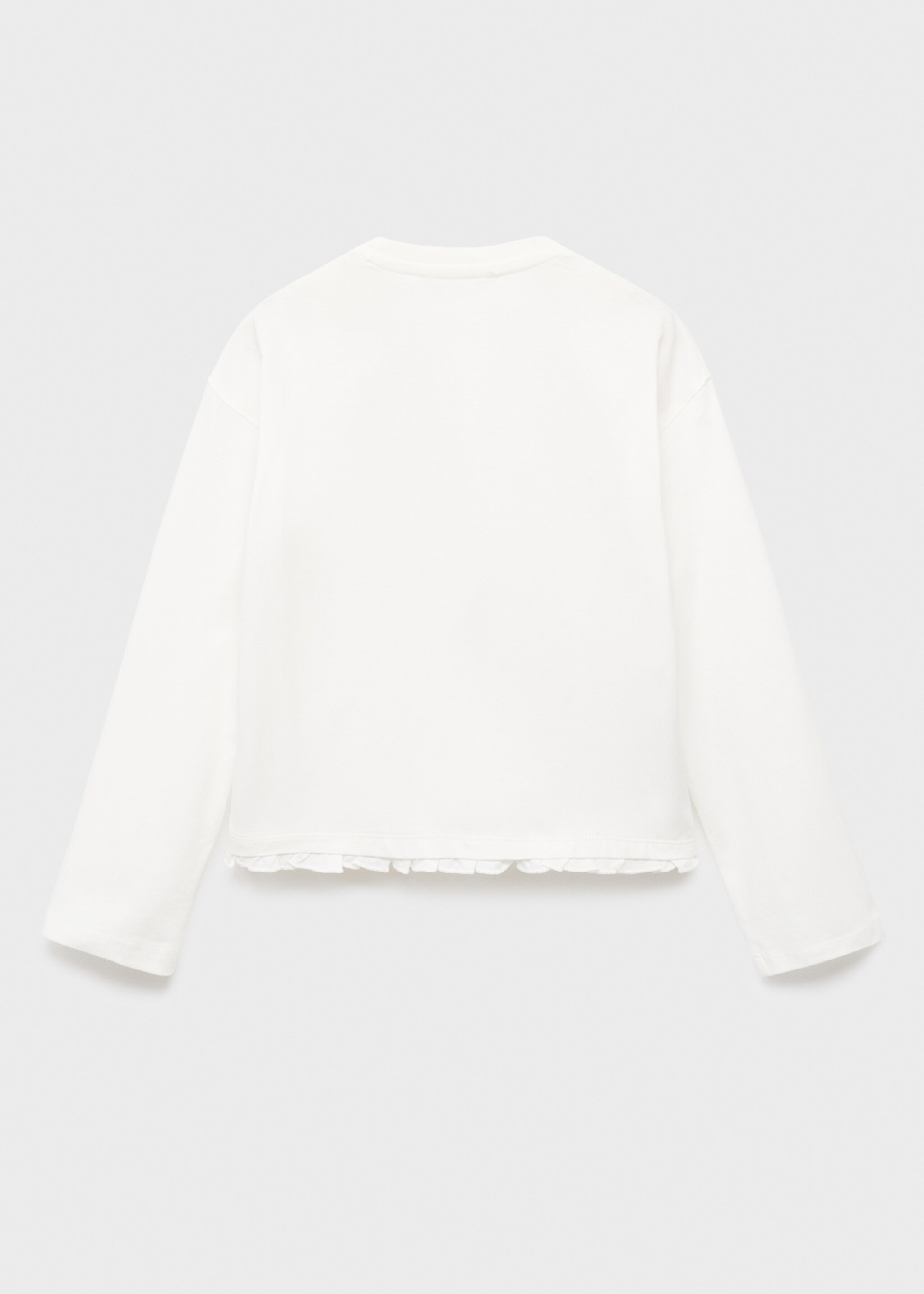 Printed long sleeve t-shirt - Reverse of the article, Off White. Ref: 17006354-00.