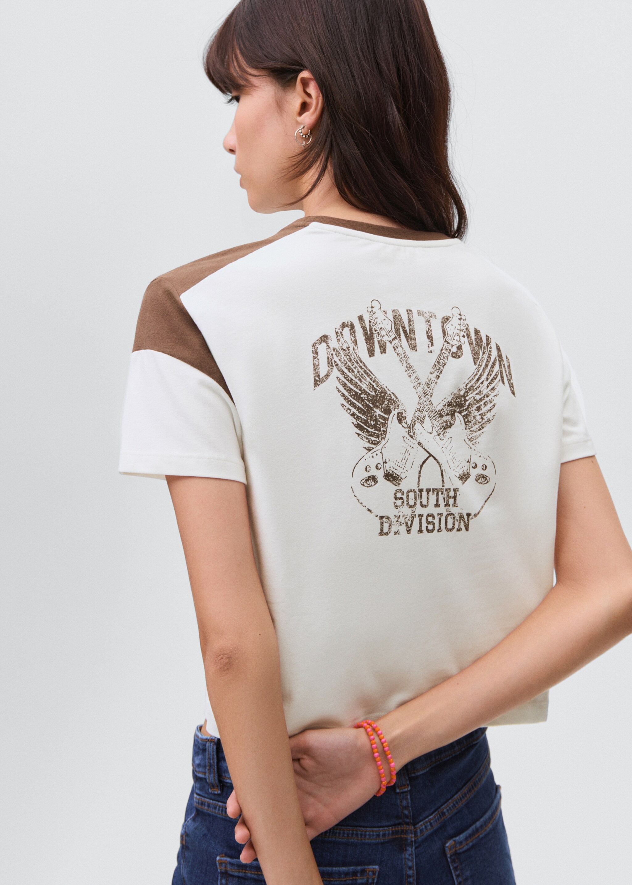 Printed cotton-blend t-shirt - Reverse of the article, Off White. Ref: 17006356-00.