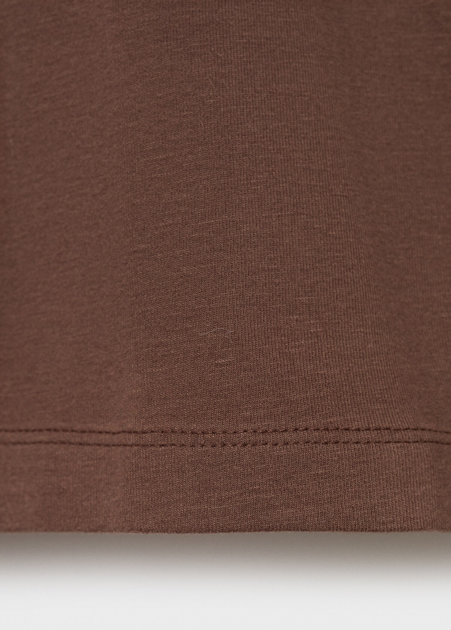 Contrasting collar cotton t-shirt - Details of the article 0