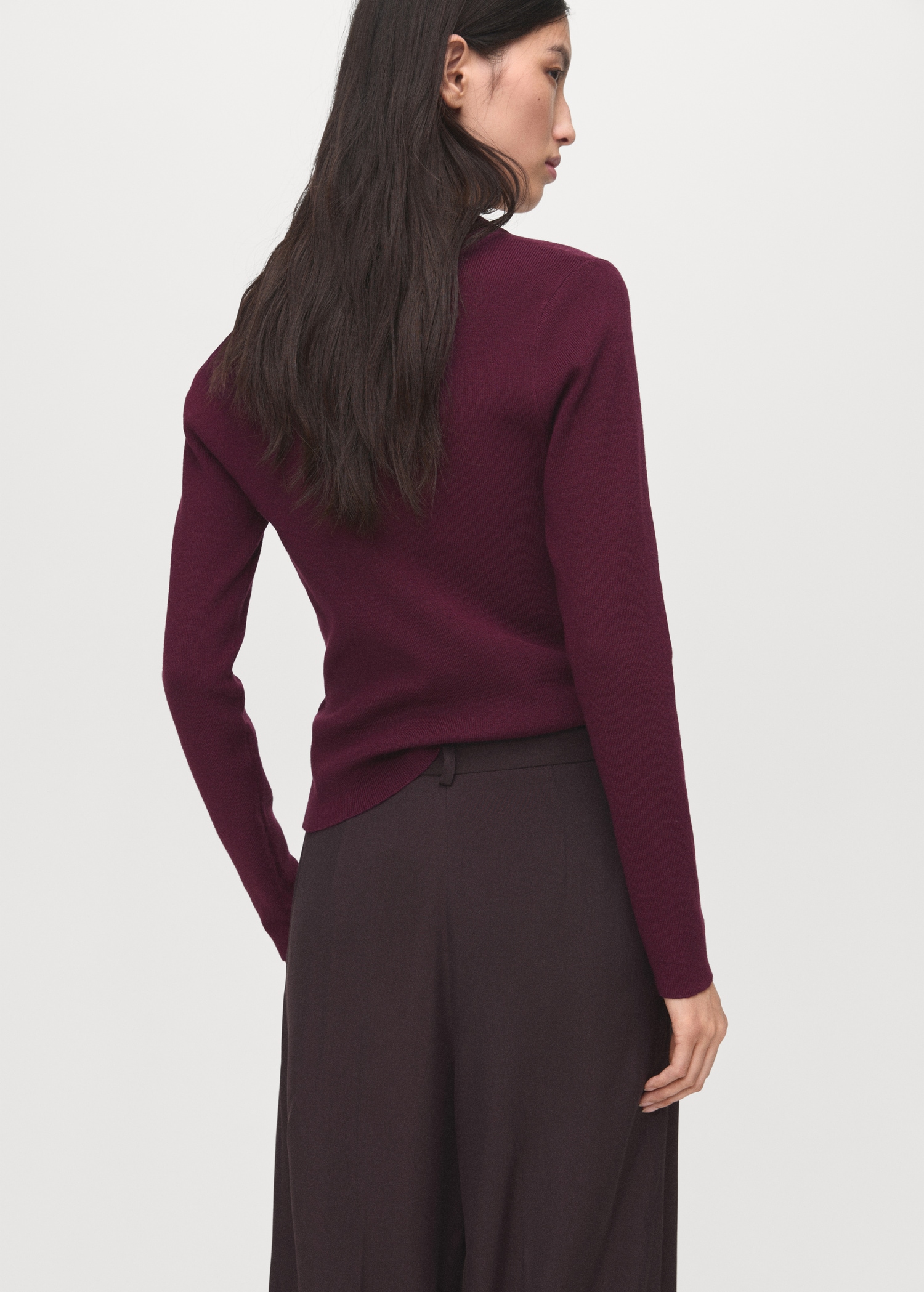 Long-sleeved polo-neck sweater Women MANGO Indonesia