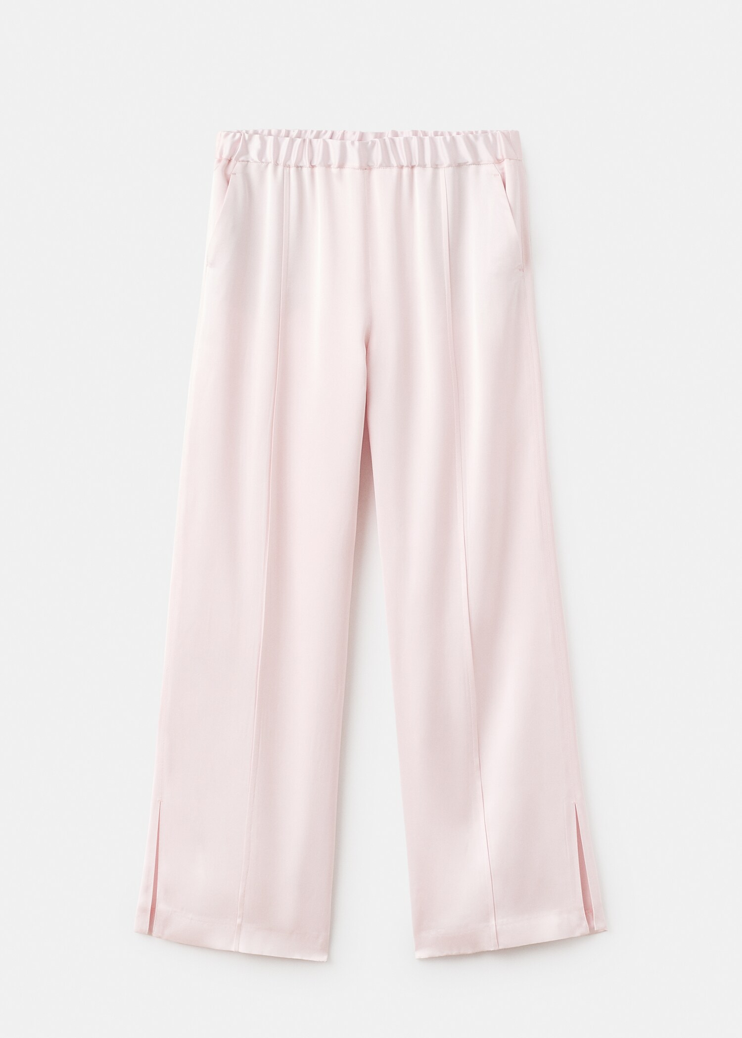Satin trousers with side openings - Article without model