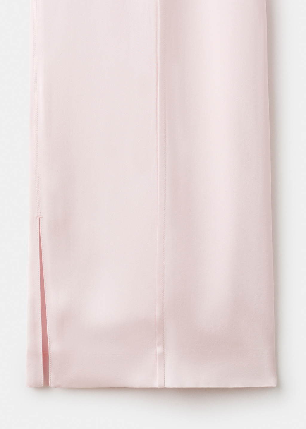 Satin pants with side openings