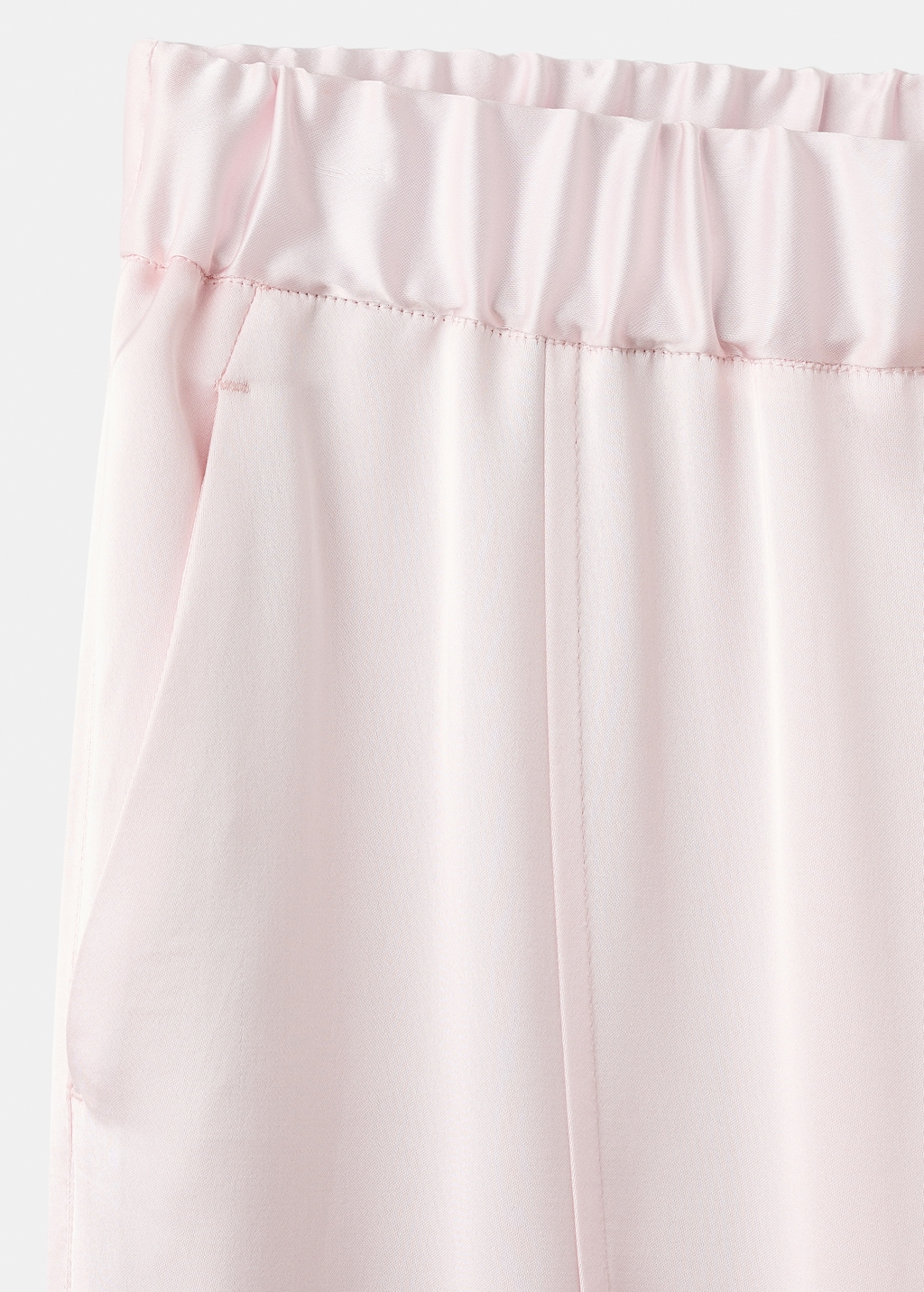Satin pants with side openings
