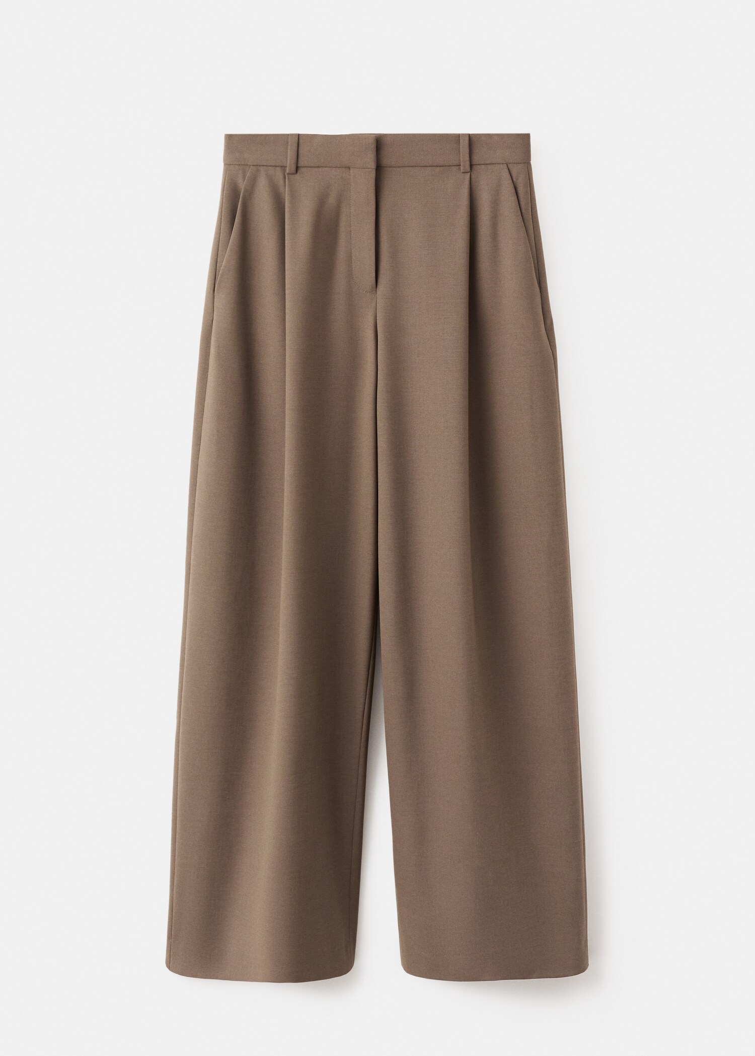 Pleated straight-leg suit trousers - Article without model