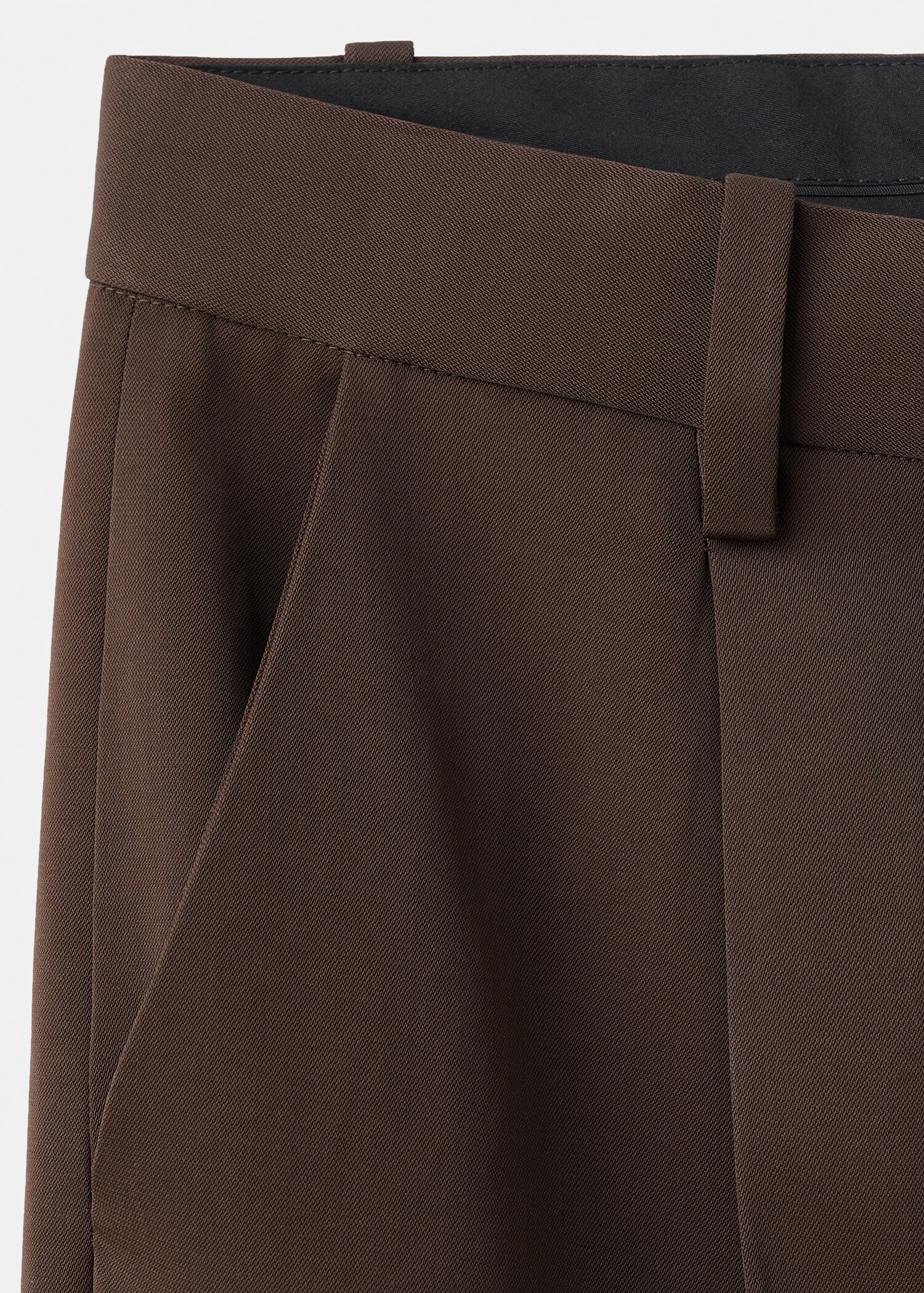 Pleated straight-leg suit trousers - Details of the article 0
