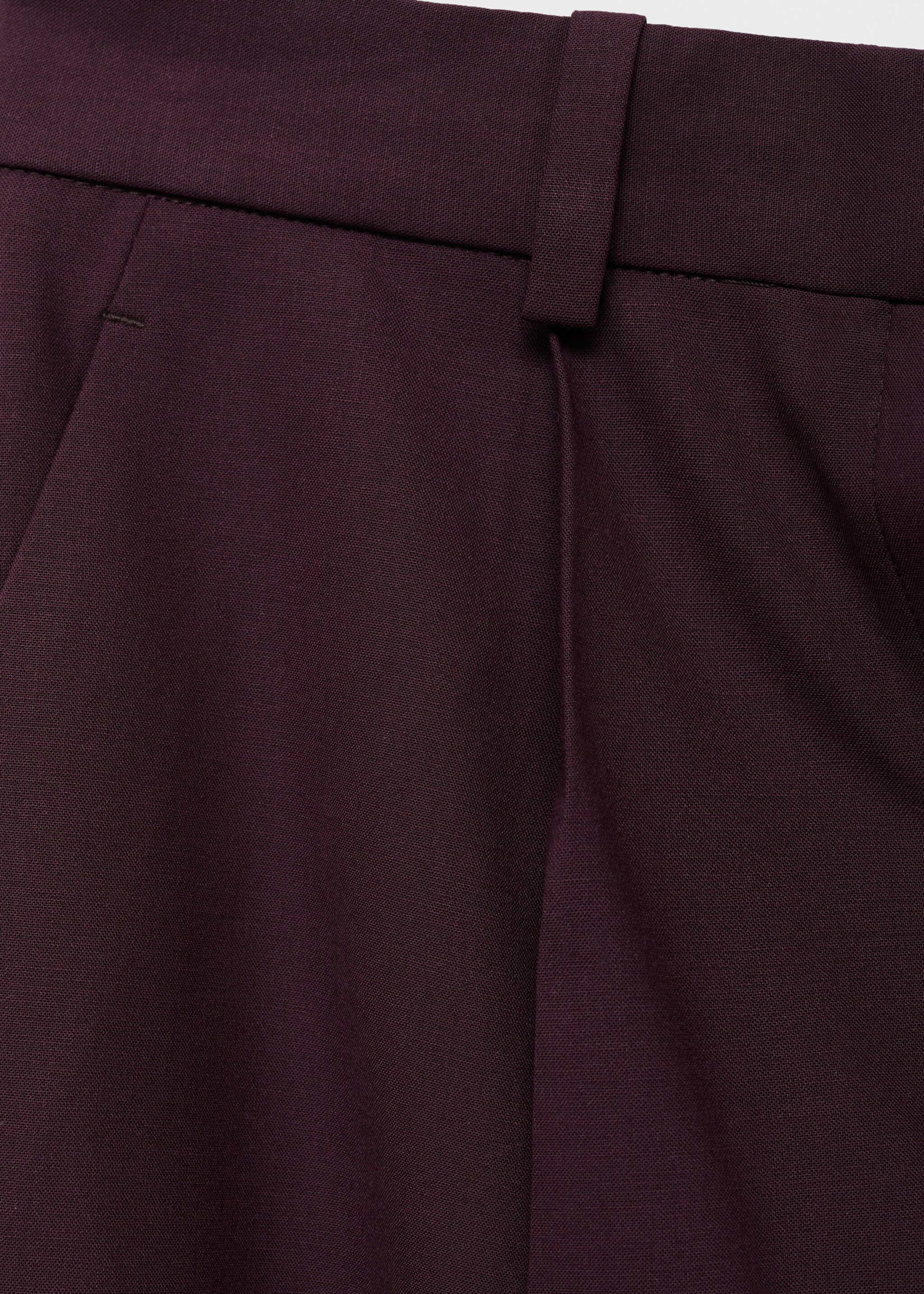 Pantalon costume droit laine - Détail de l'article 0, Grenat. Ref: 17006368-00.
