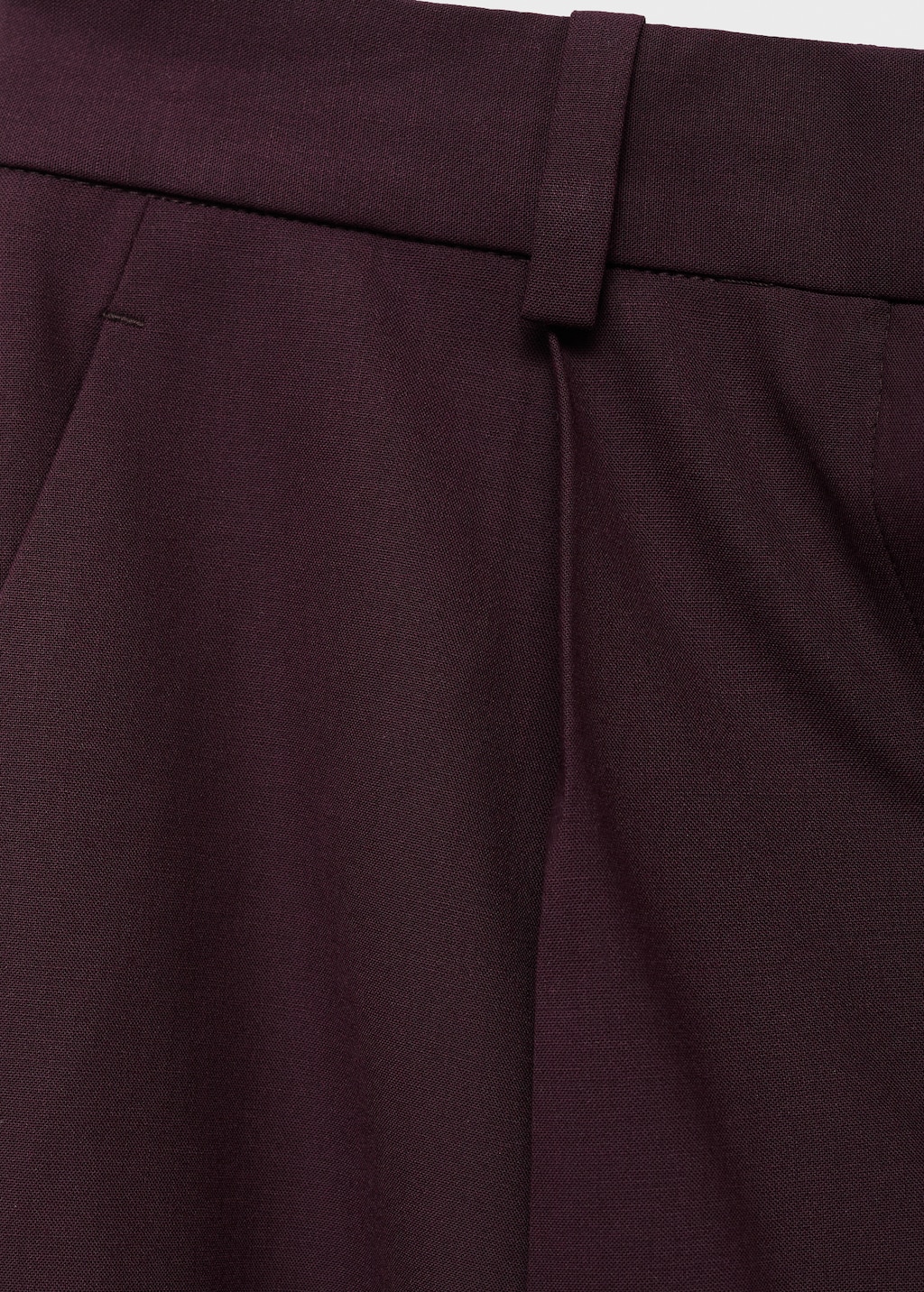 Straight wool suit pants