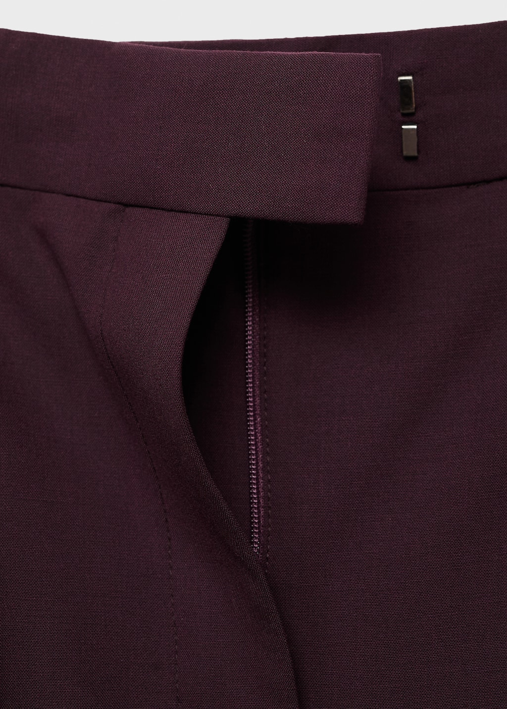 Straight wool suit pants