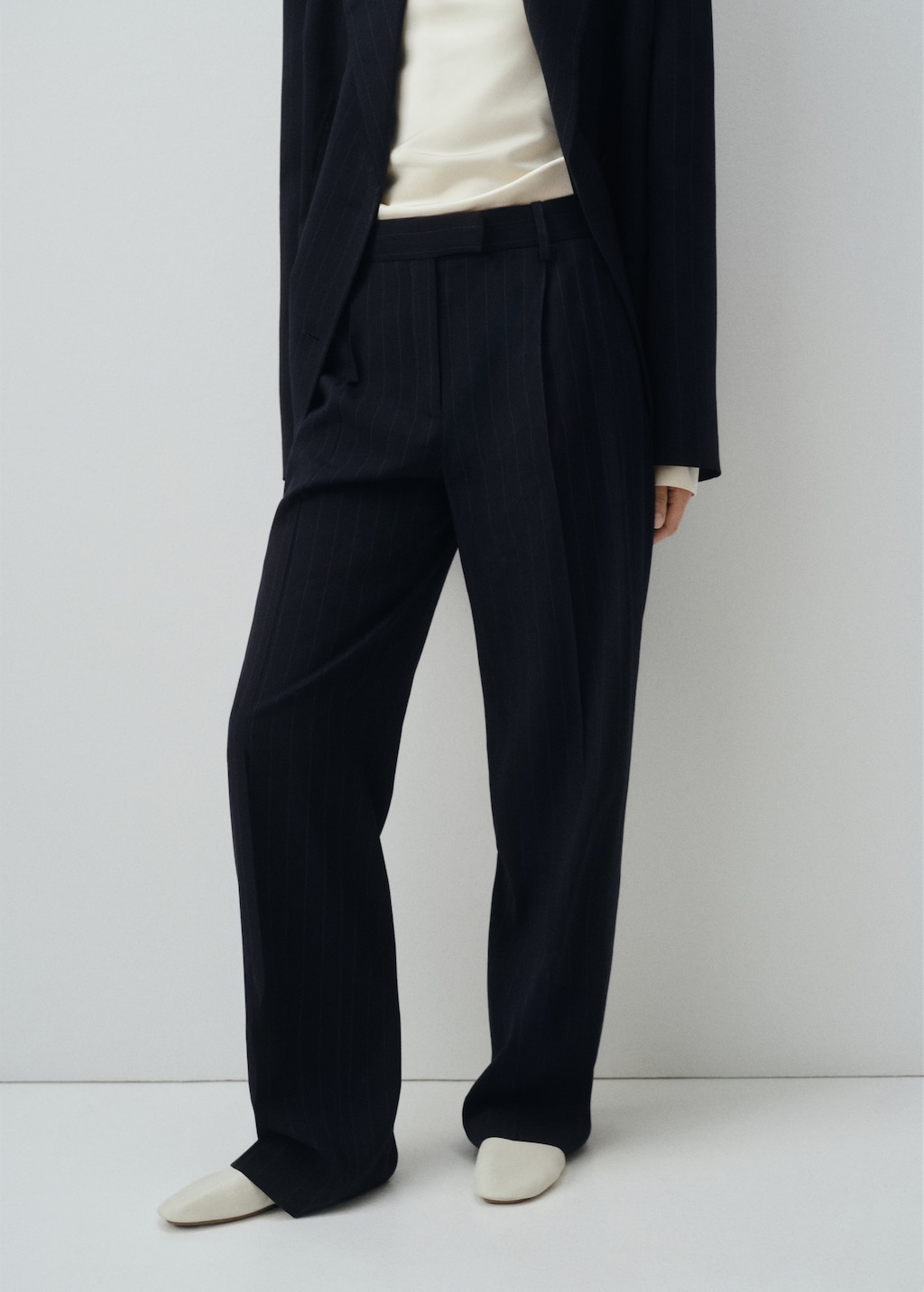 Pinstripe suit trousers - Women | MANGO USA