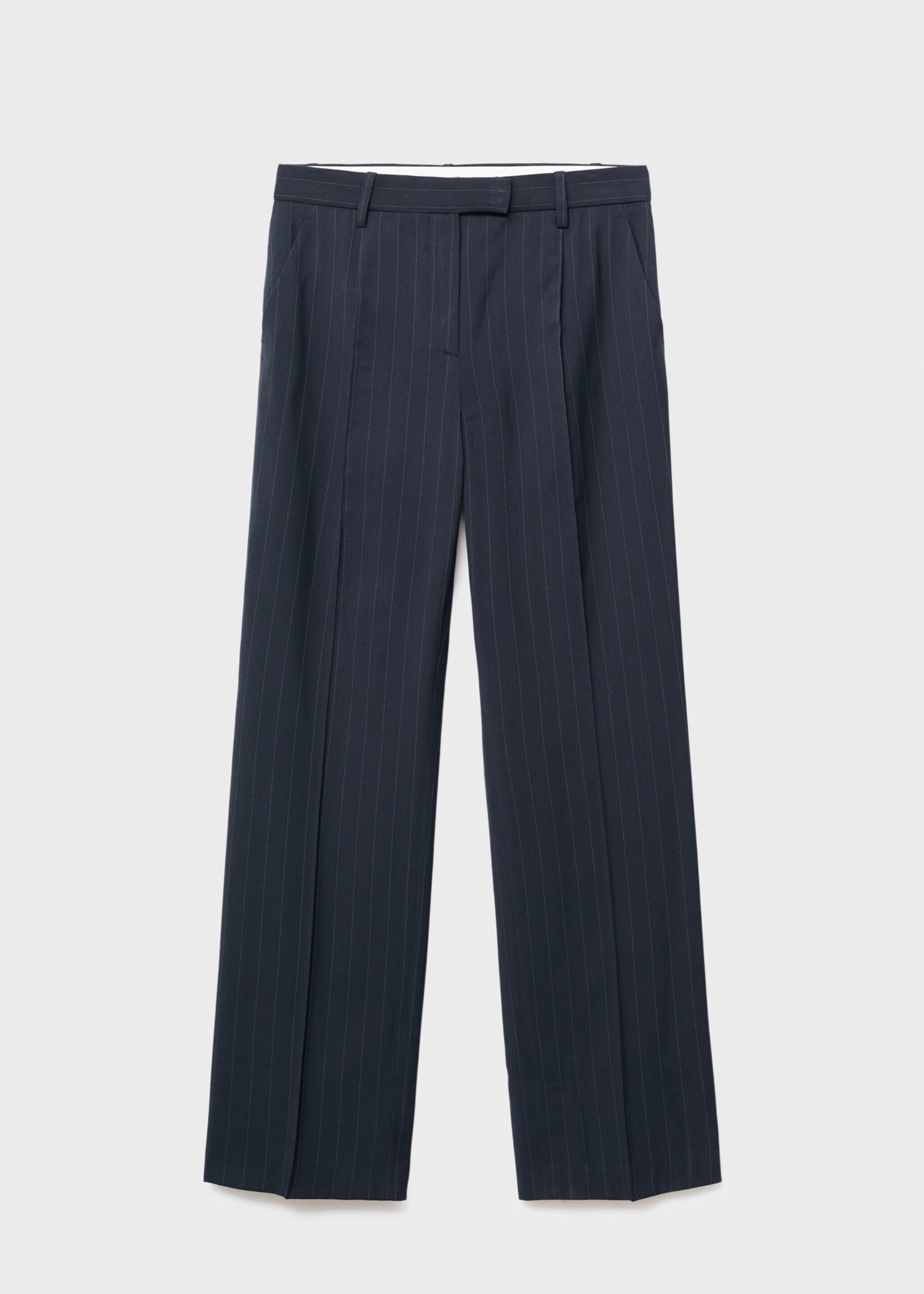 Pinstripe suit trousers - Article without model, Navy. Ref: 17006369-00.