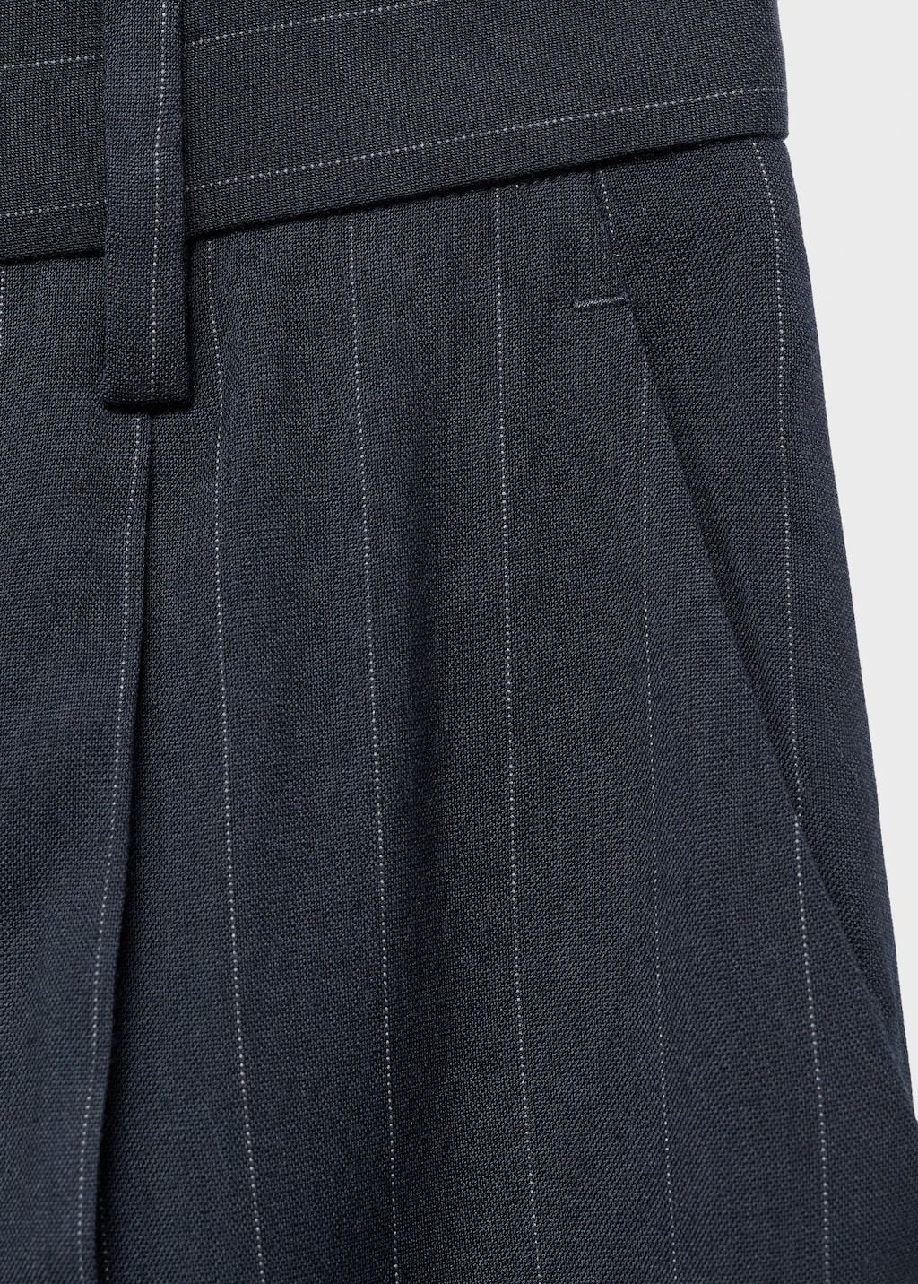 Pinstripe suit trousers
