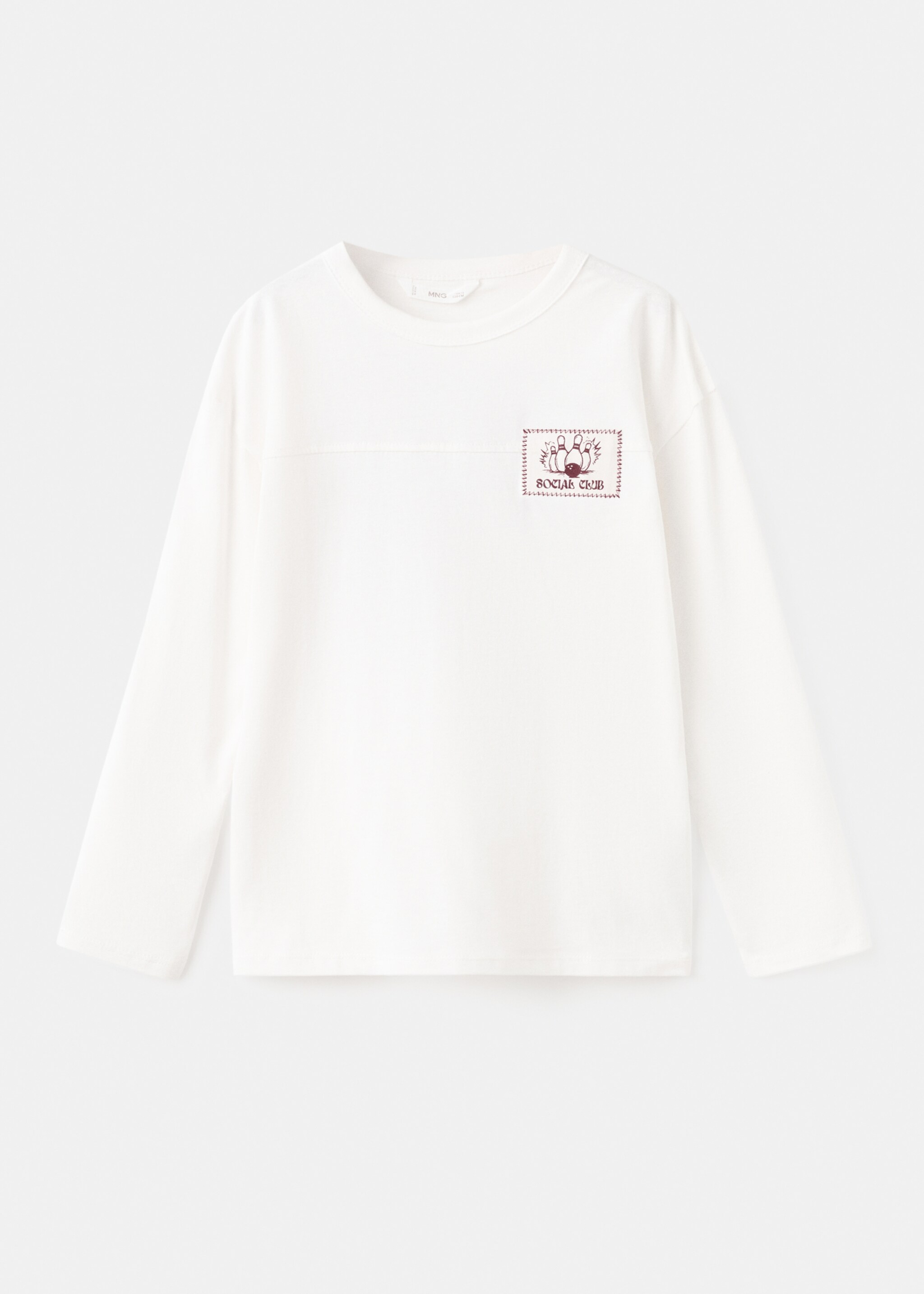 Printed cotton-blend T-shirt - Article without model, Off White. Ref: 17006731-00.