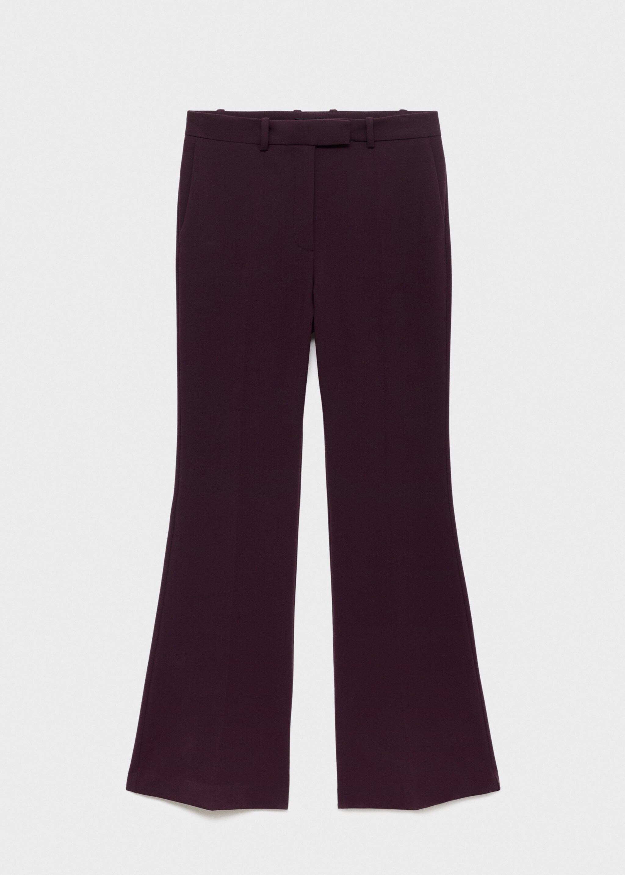 Mid-rise flare trousers - Article without model, Plum. Ref: 17006734-00.