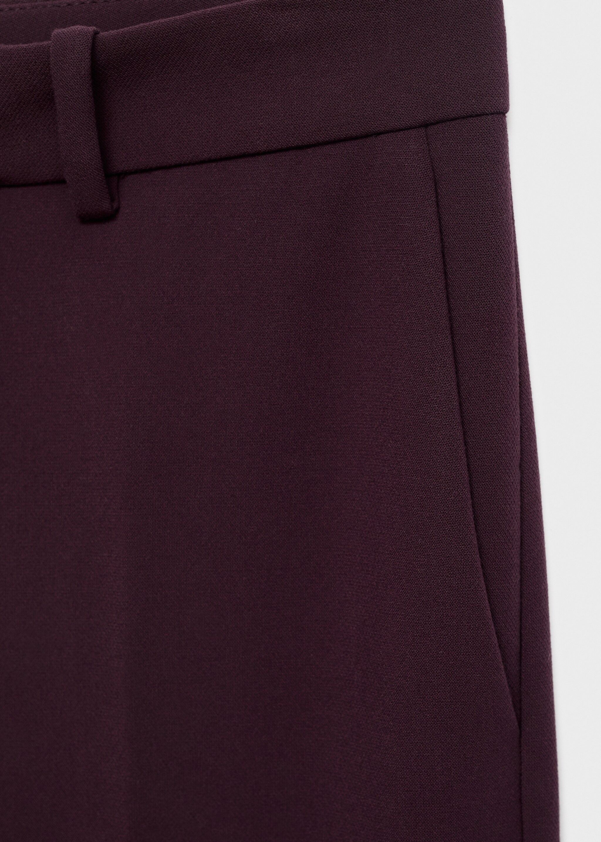 Mid-rise flare trousers - Details of the article 0, Plum. Ref: 17006734-00.