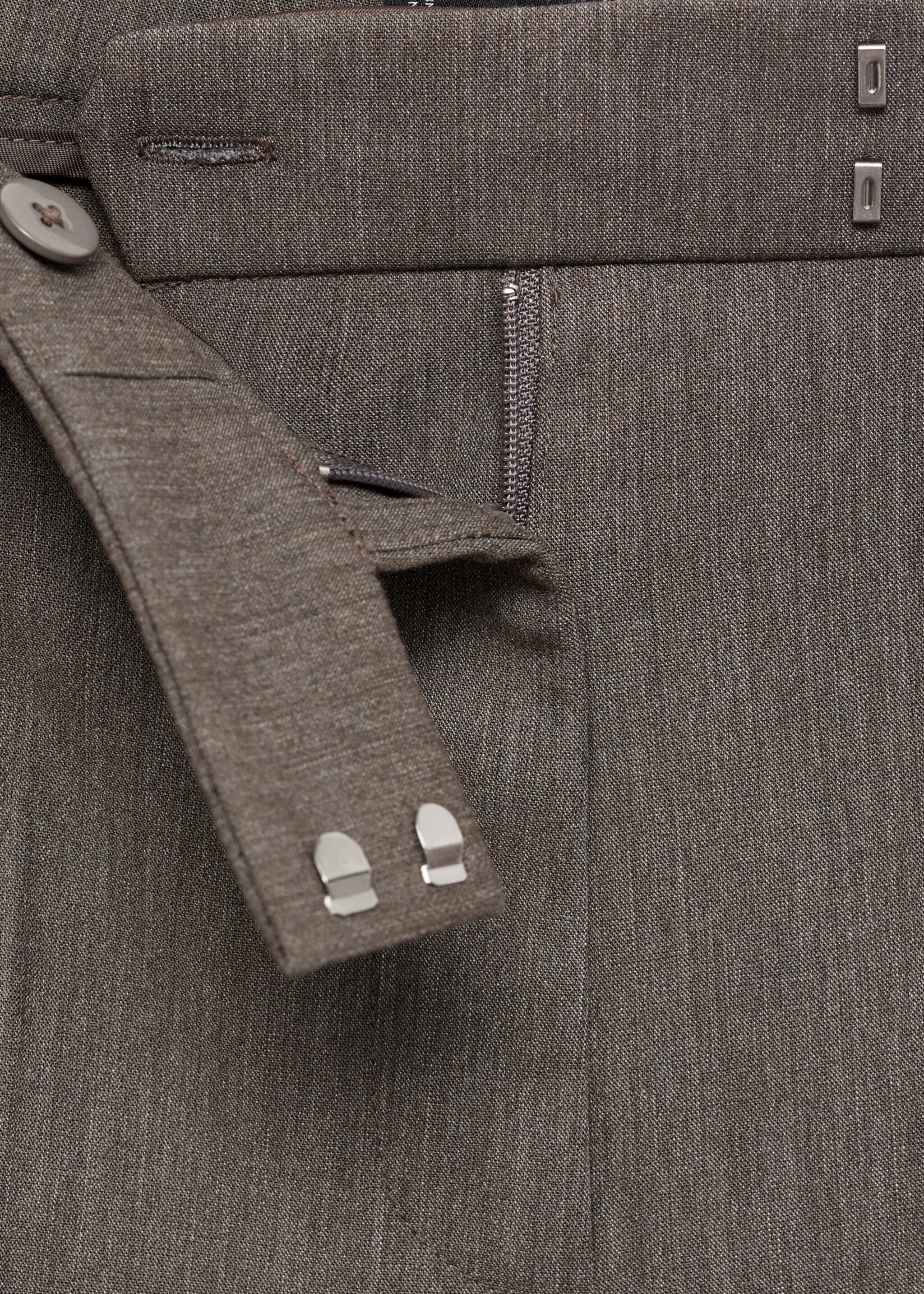 Mid-rise flare trousers - Details of the article 8, Grey. Ref: 17006734-00.
