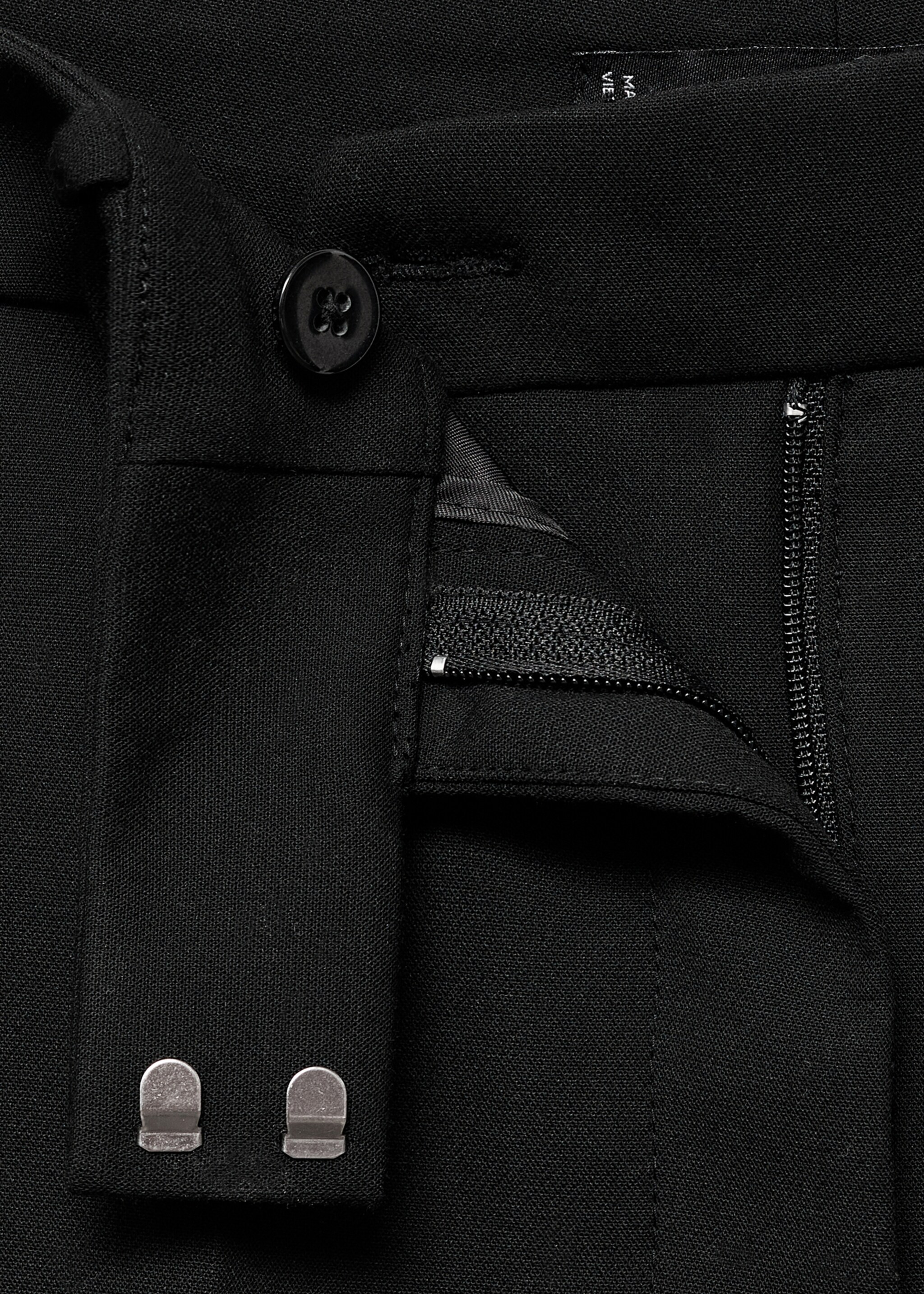 Mid-rise flare trousers - Details of the article 8, Black. Ref: 17006734-00.