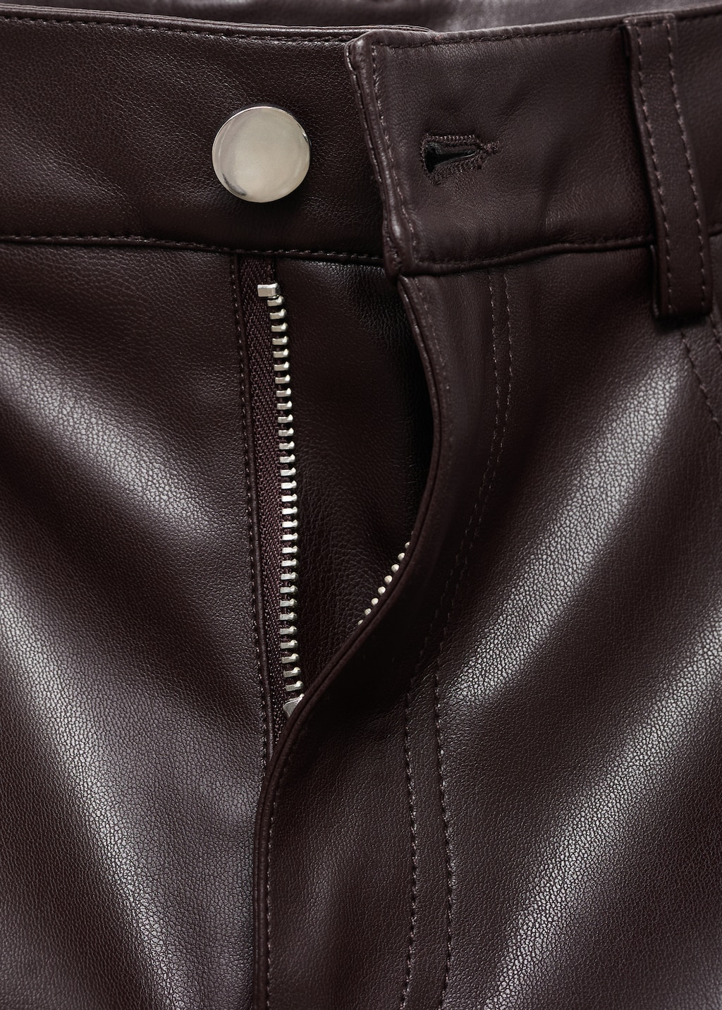 Straight-leg Faux-effect trousers