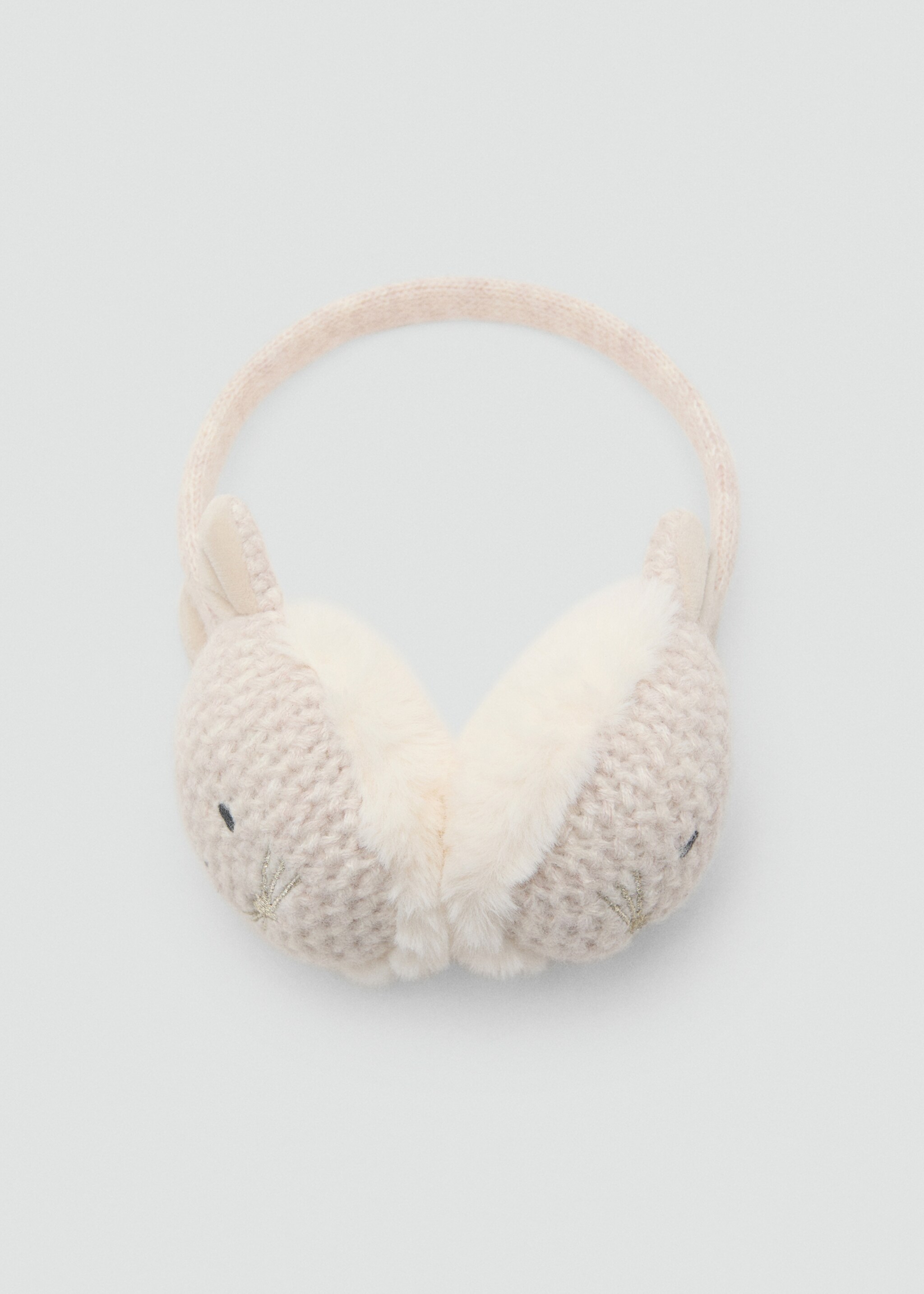Bunny fur earmuffs - Article without model, Sand. Ref: 17006737-00.