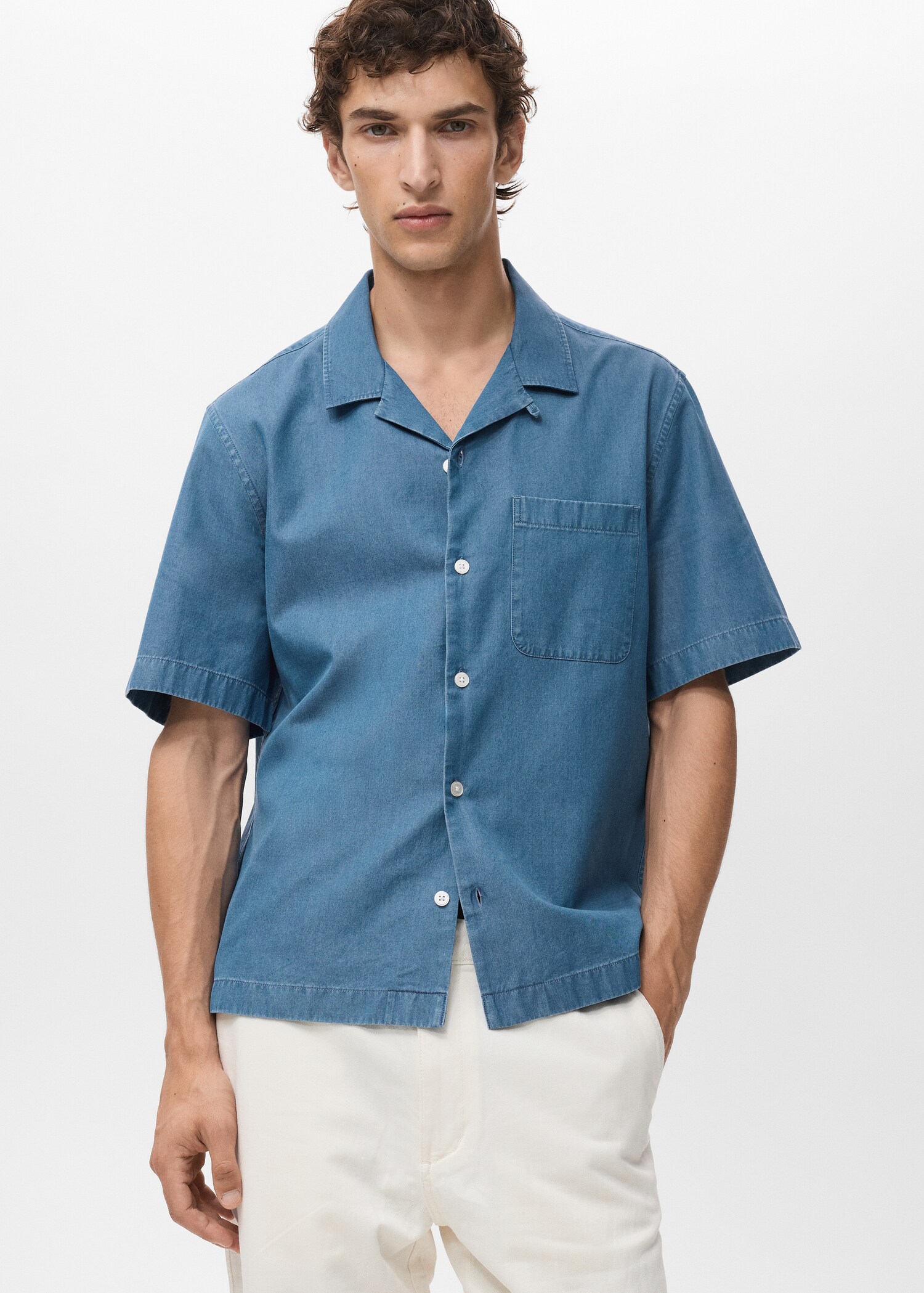 Camisa vaquera 100% algodón - Plano medio