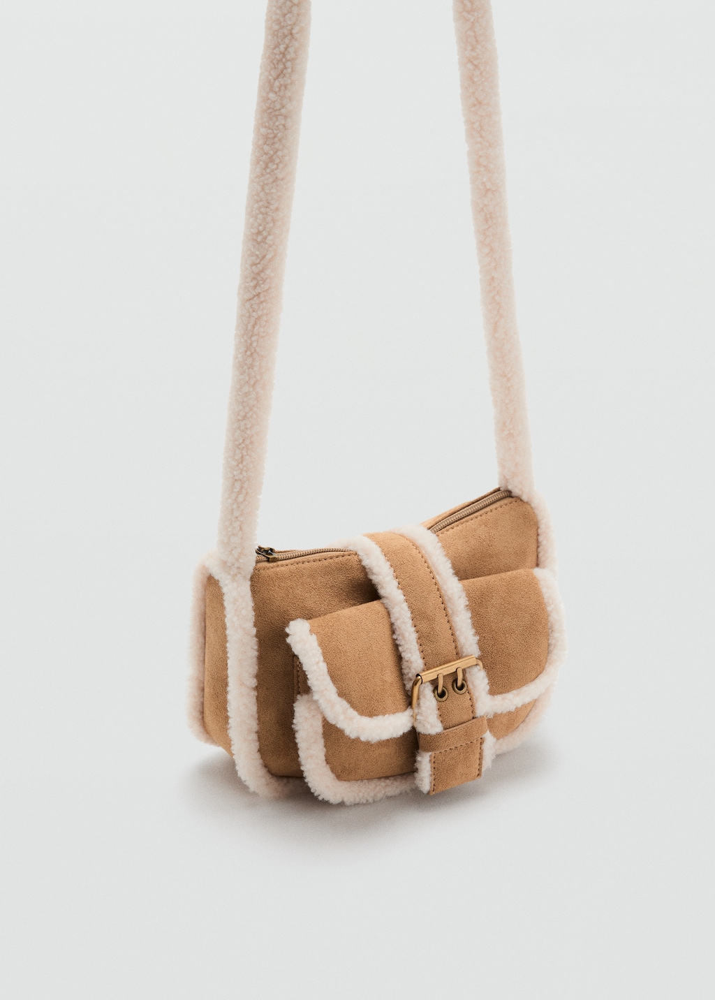 Shearling-effect bag