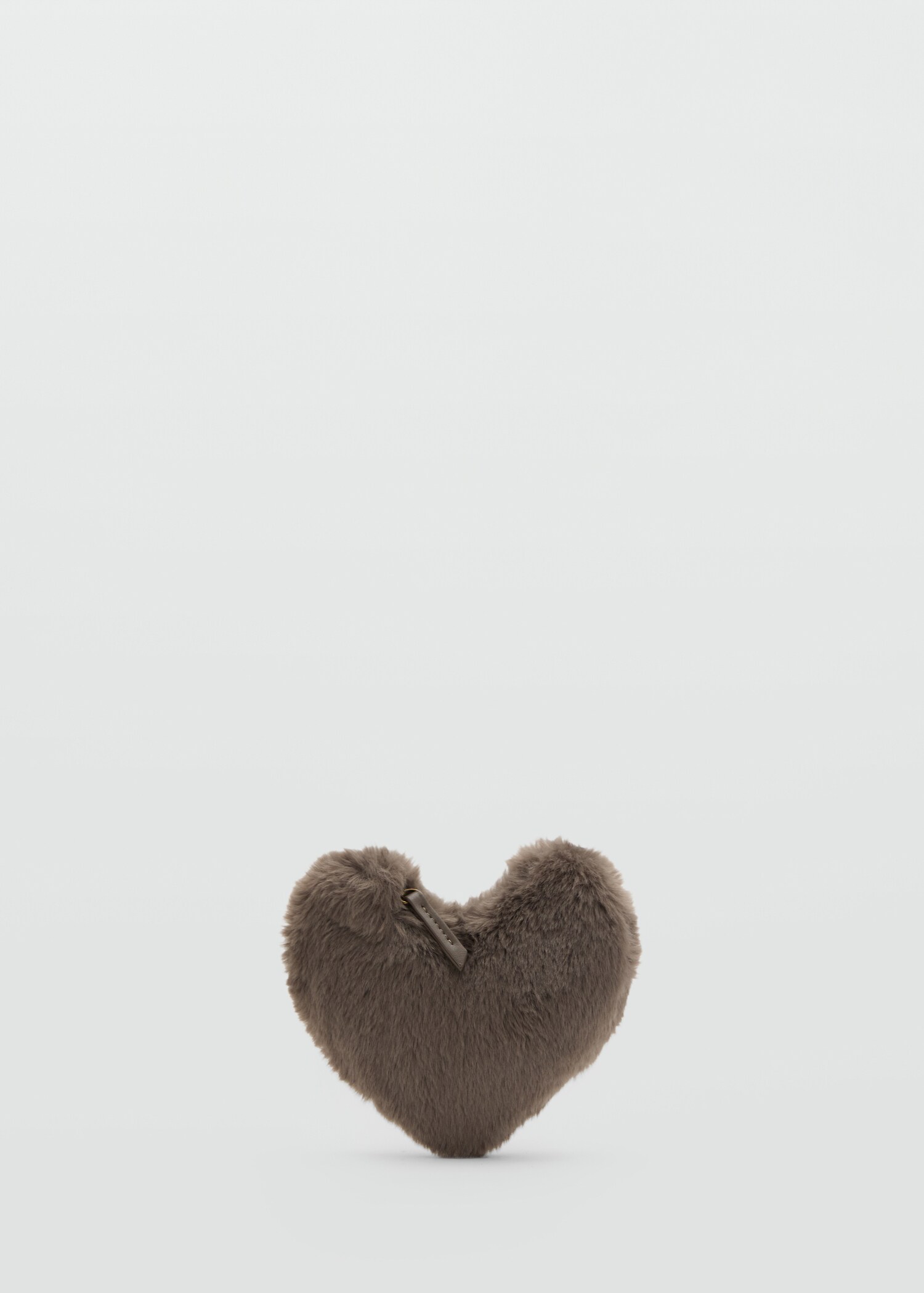 Heart-shaped faux fur handbag - Article without model